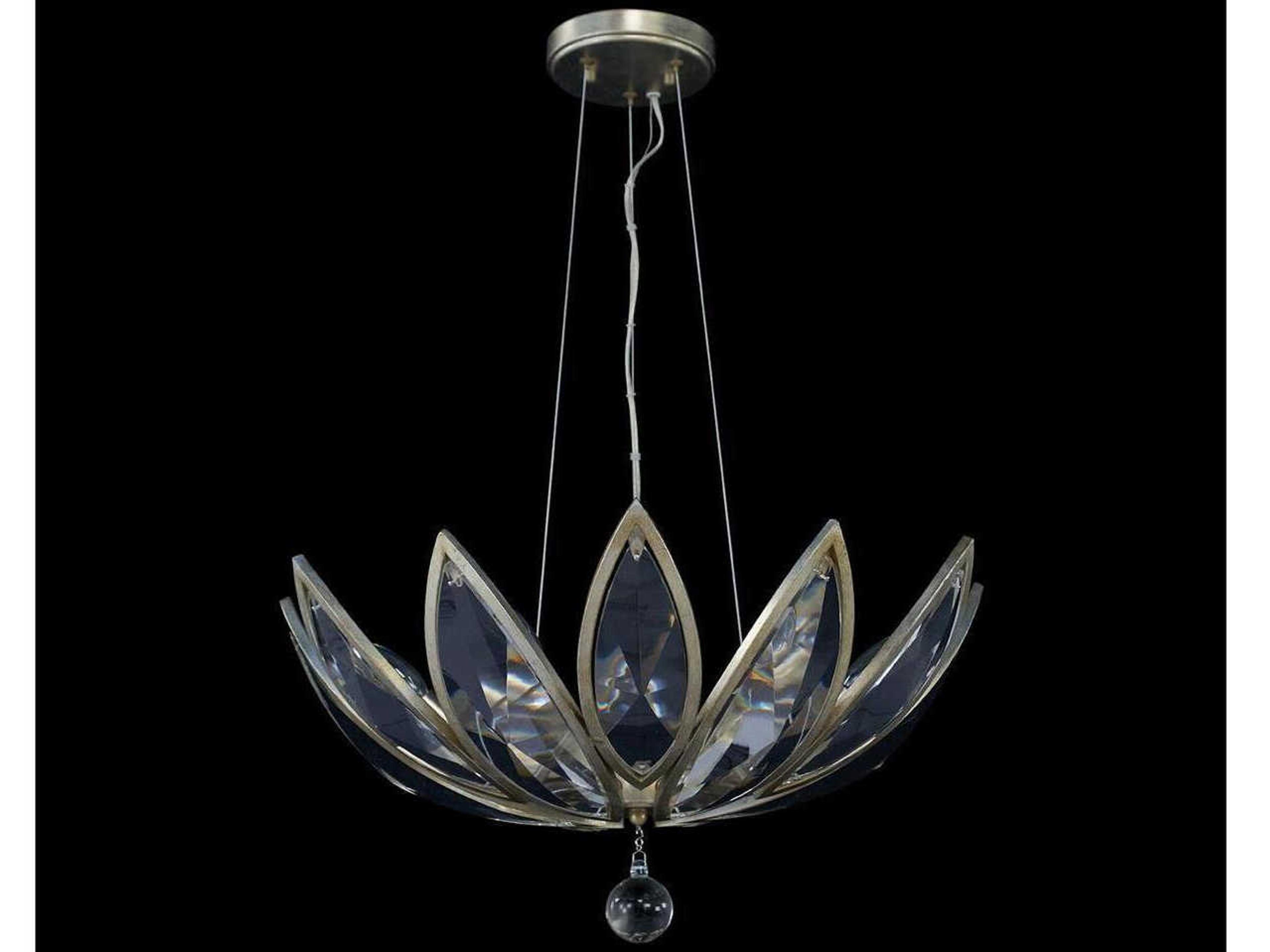 John Richard Petaline 6-Light Champagne Silver Pendant