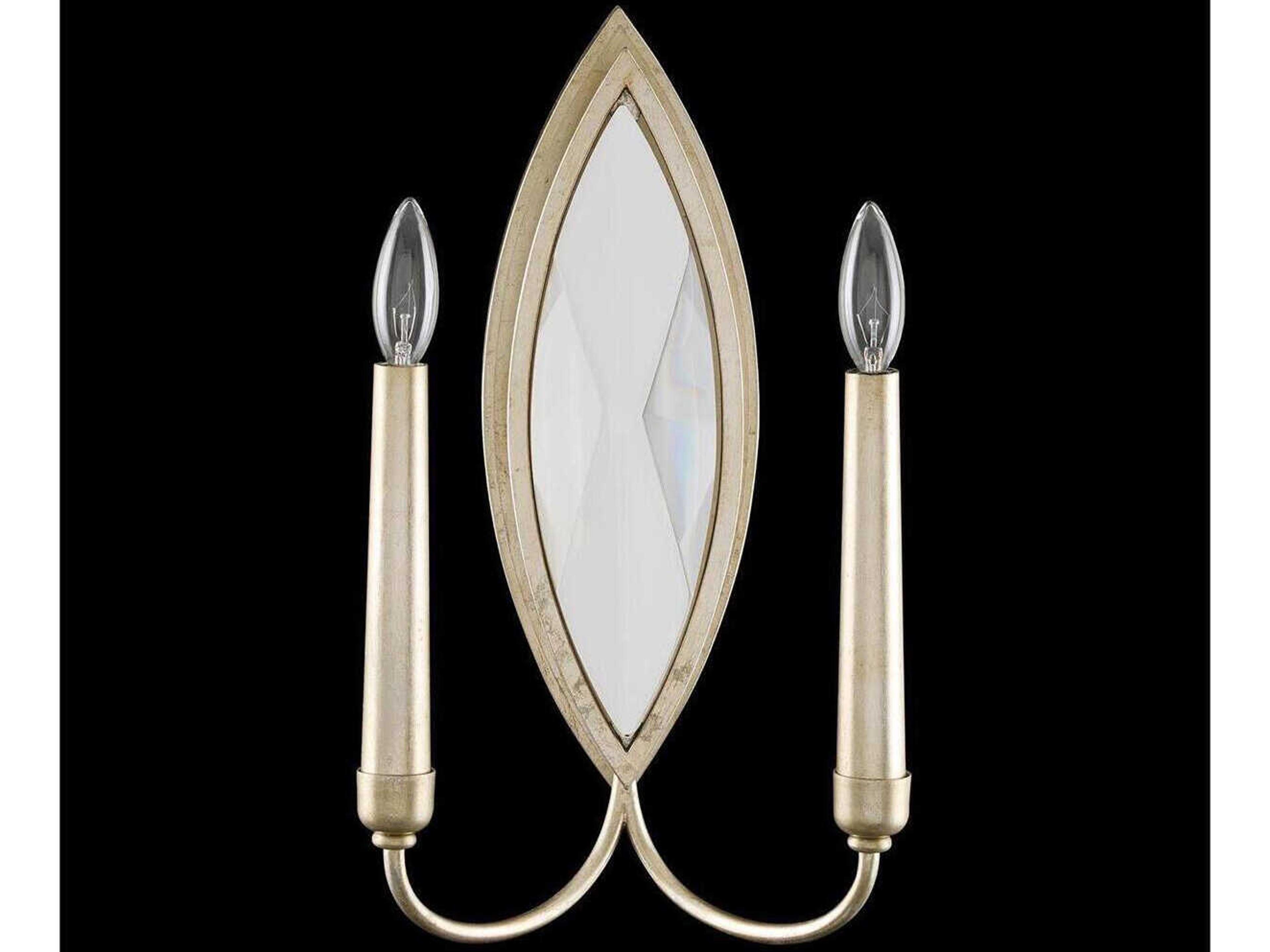 John Richard Petaline 2-Light Champagne Silver Wall Sconce