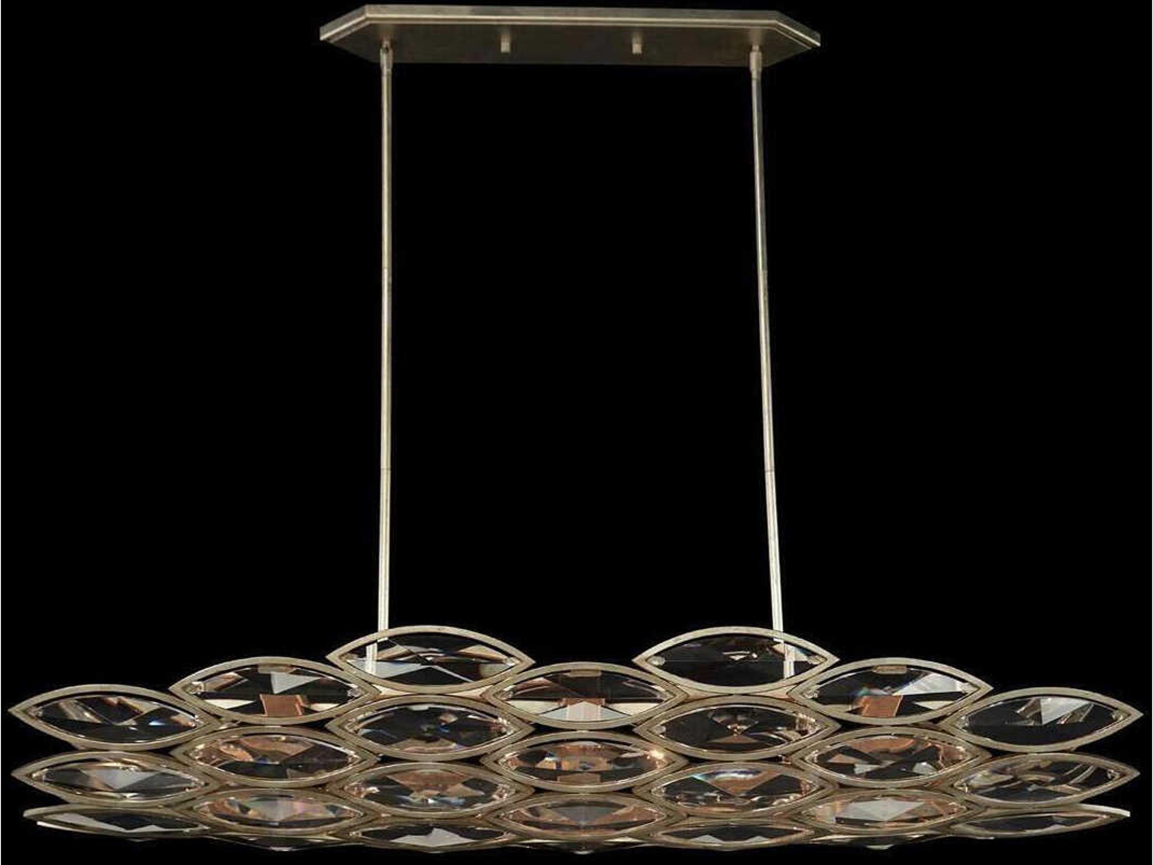 Petaline 5-Light Champagne Silver Island Pendant