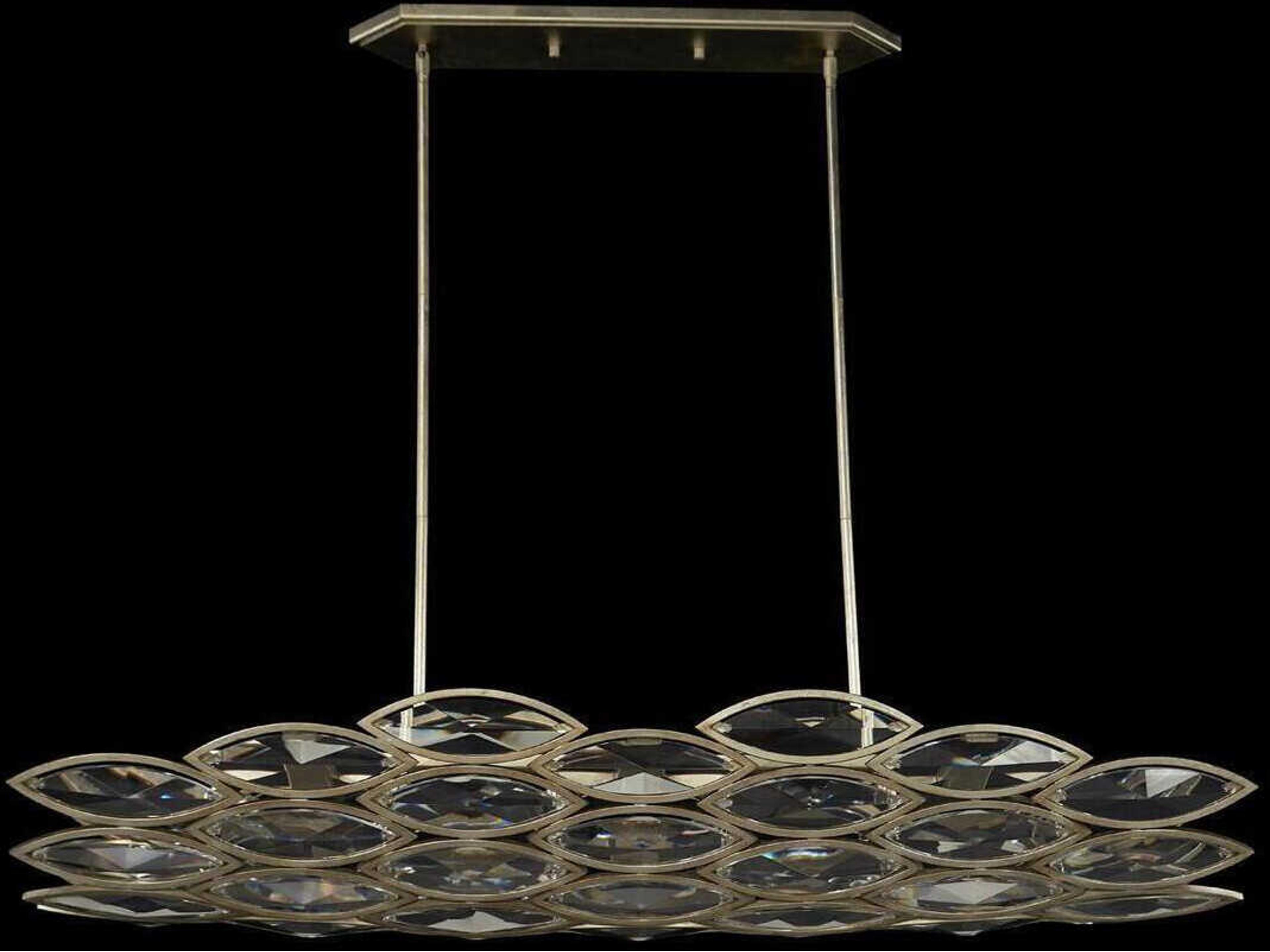 John Richard Petaline 5-Light Champagne Silver Island Pendant