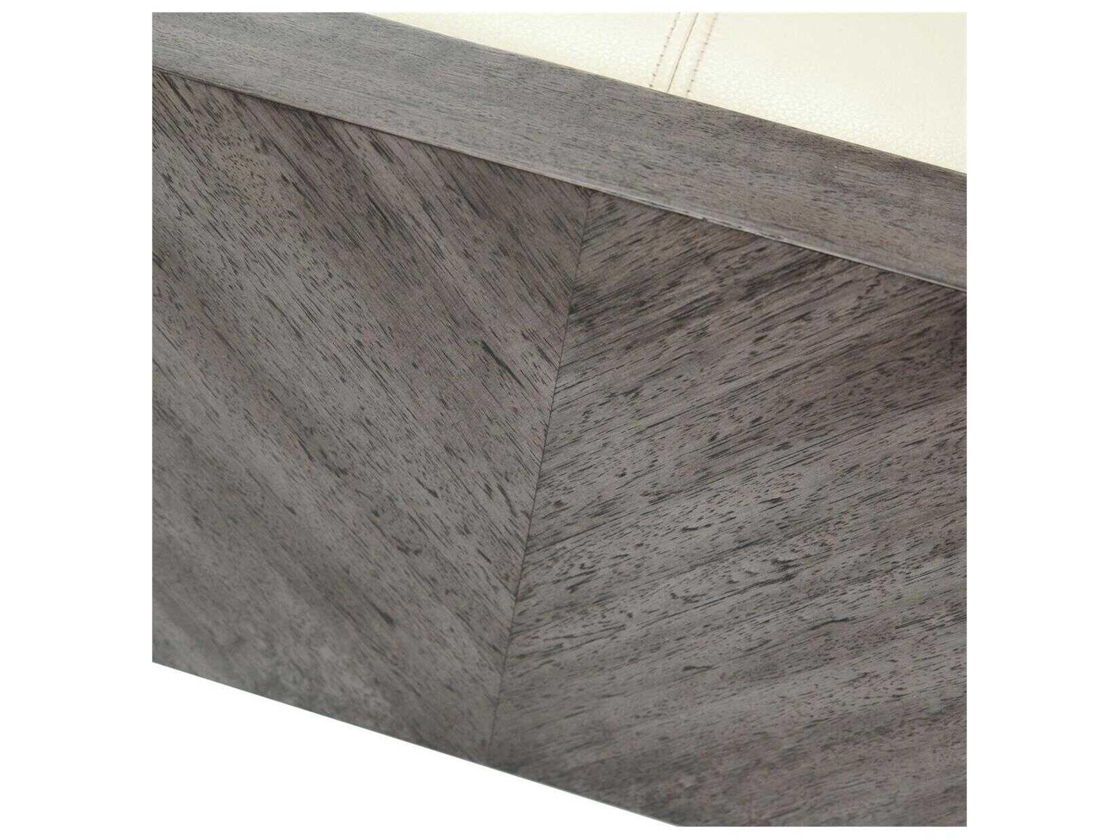 John Richard Mark McDowell Virtu Dark Gray Leather Accent Bench