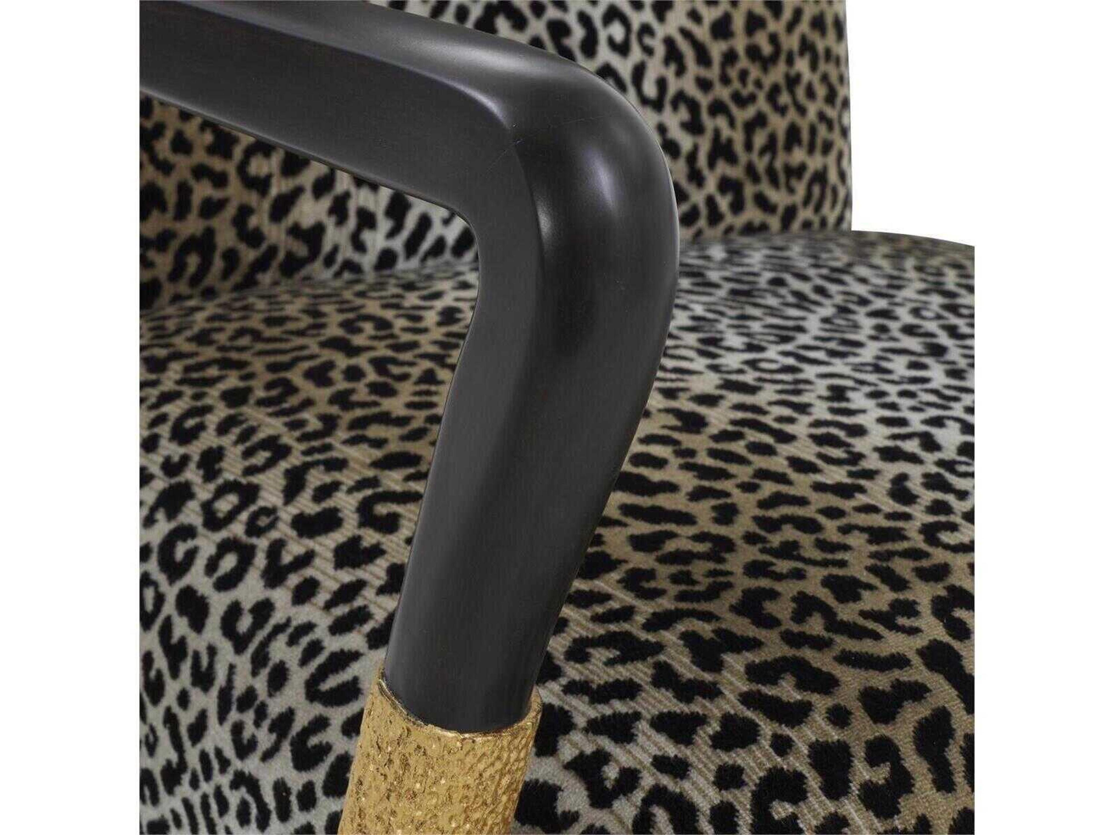 John Richard Savona Black Upholstered Arm Dining Chair