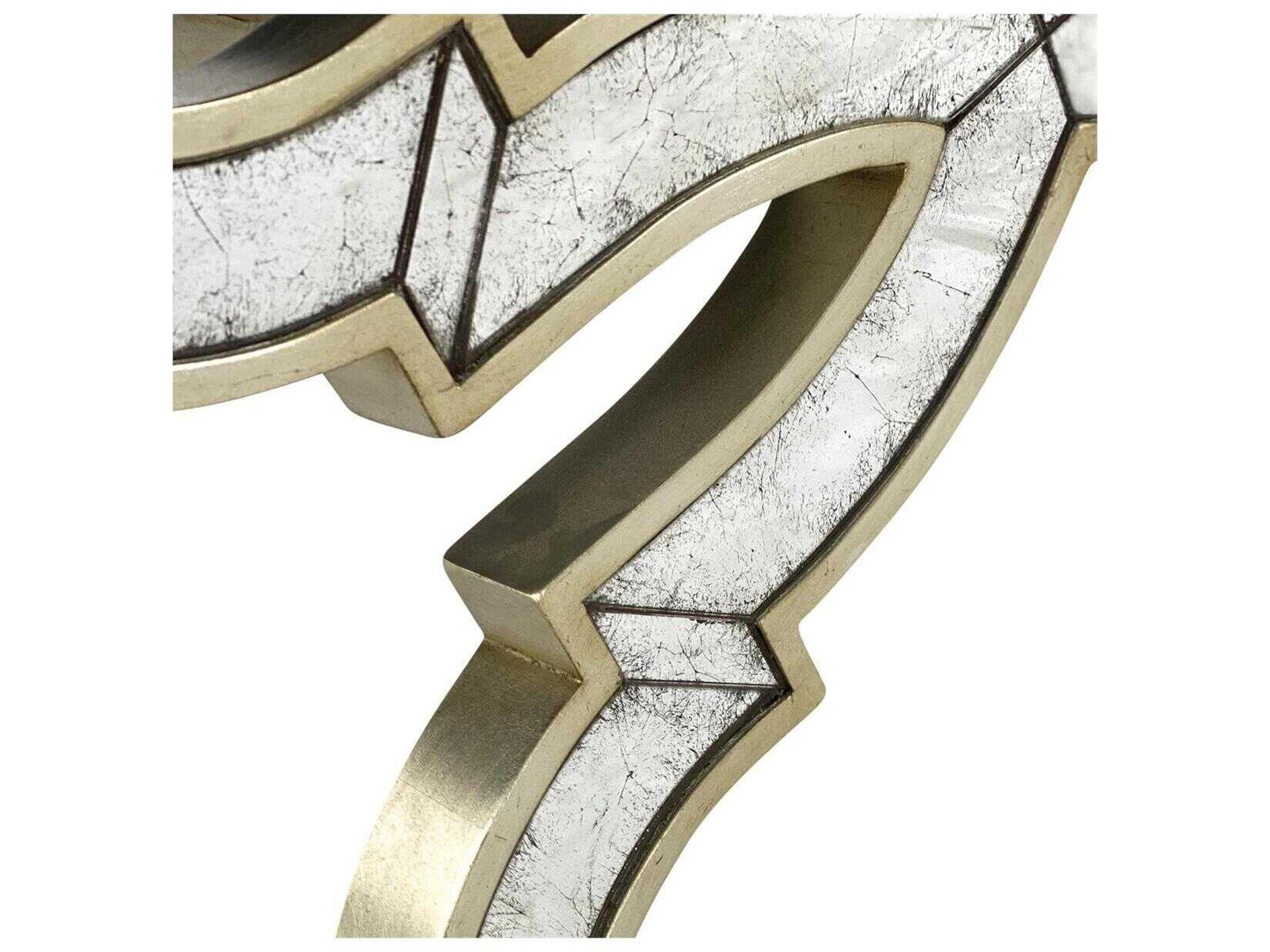 John Richard TrIVi Champagne White Upholstered Accent Stool