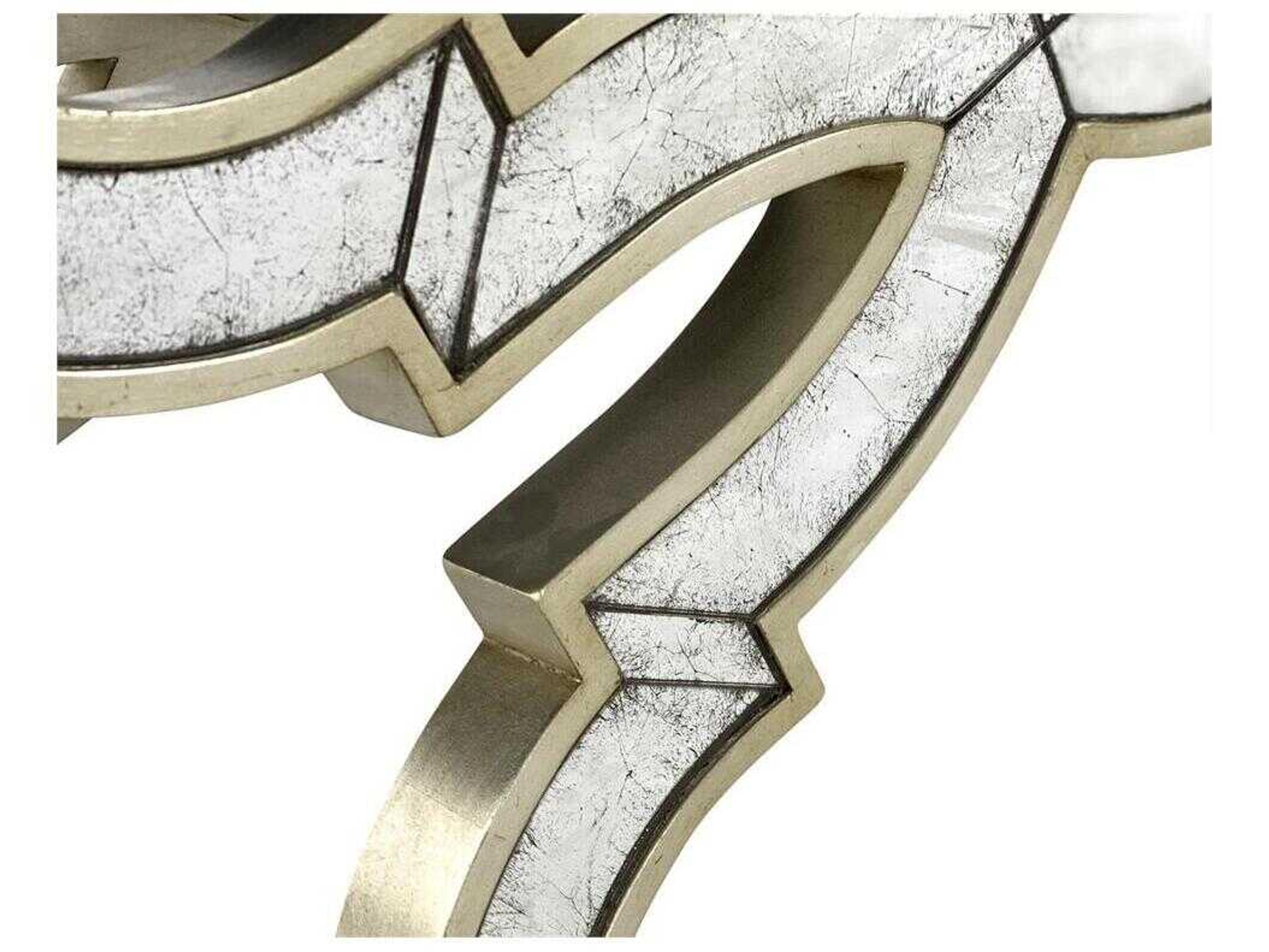 John Richard TrIVi Champagne White Upholstered Accent Stool