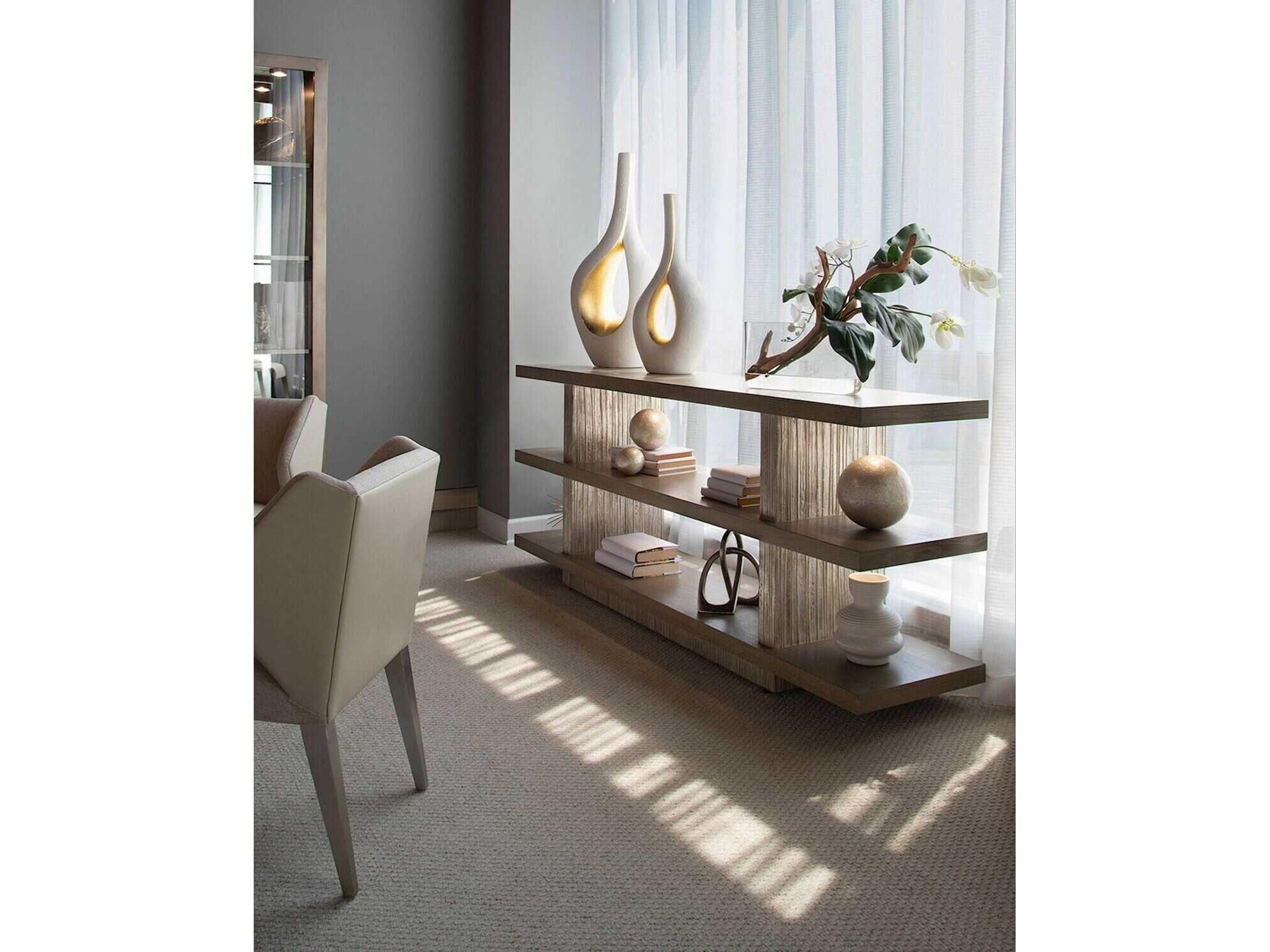 John Richard Dune Beige Upholstered Side Dining Chair