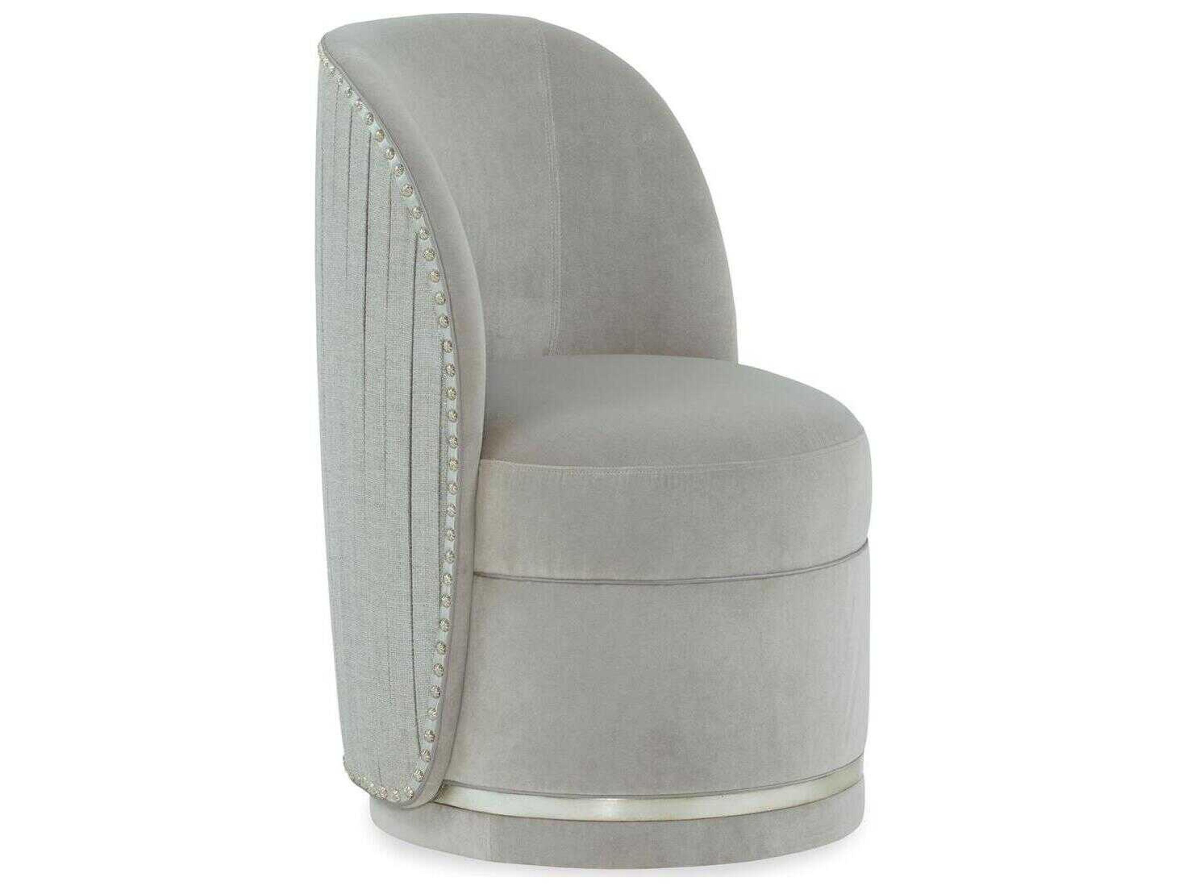 Berlin Acacia Wood Gray Upholstered Armless Dining Chair