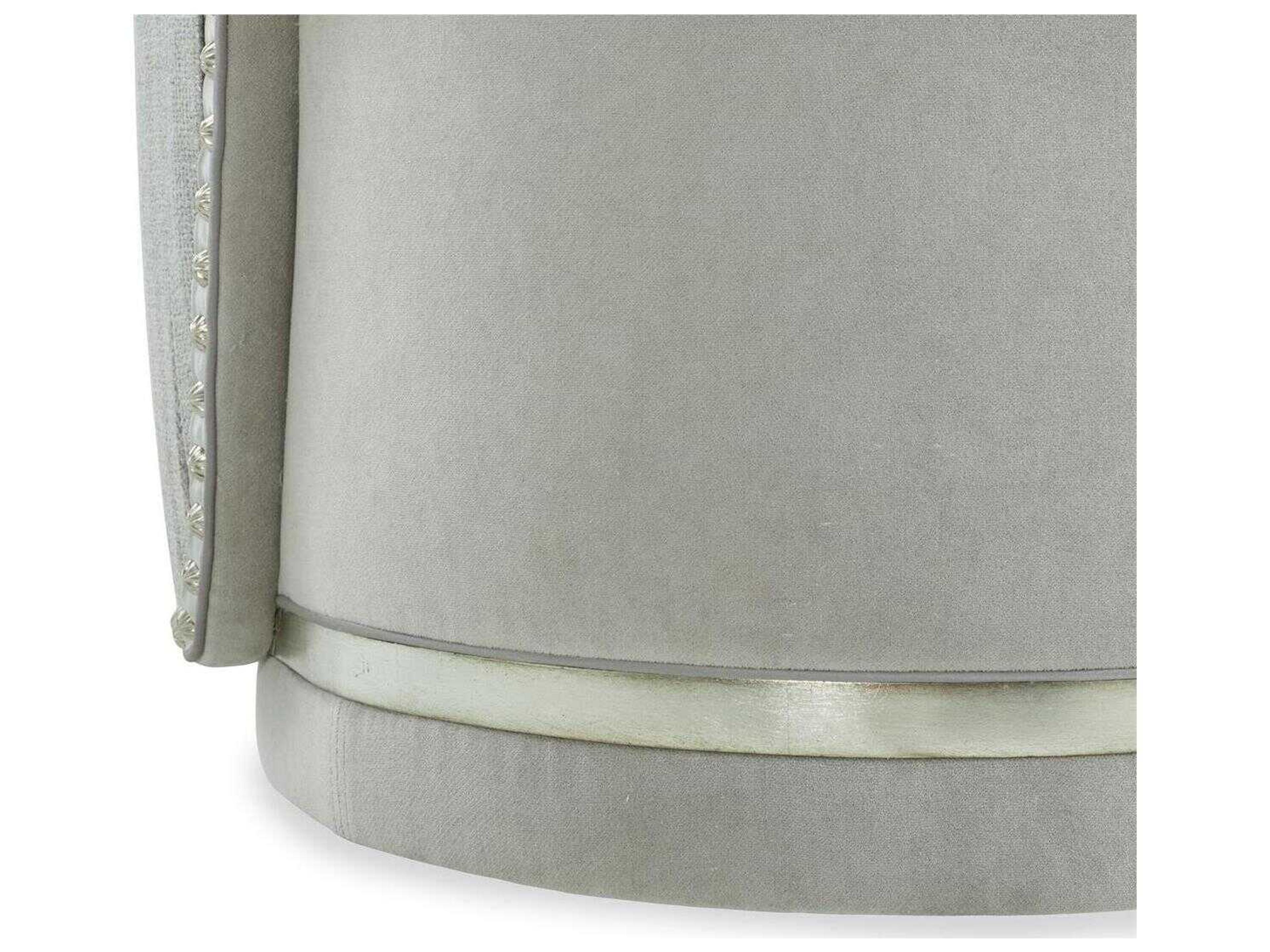 John Richard Berlin Acacia Wood Gray Upholstered Armless Dining Chair