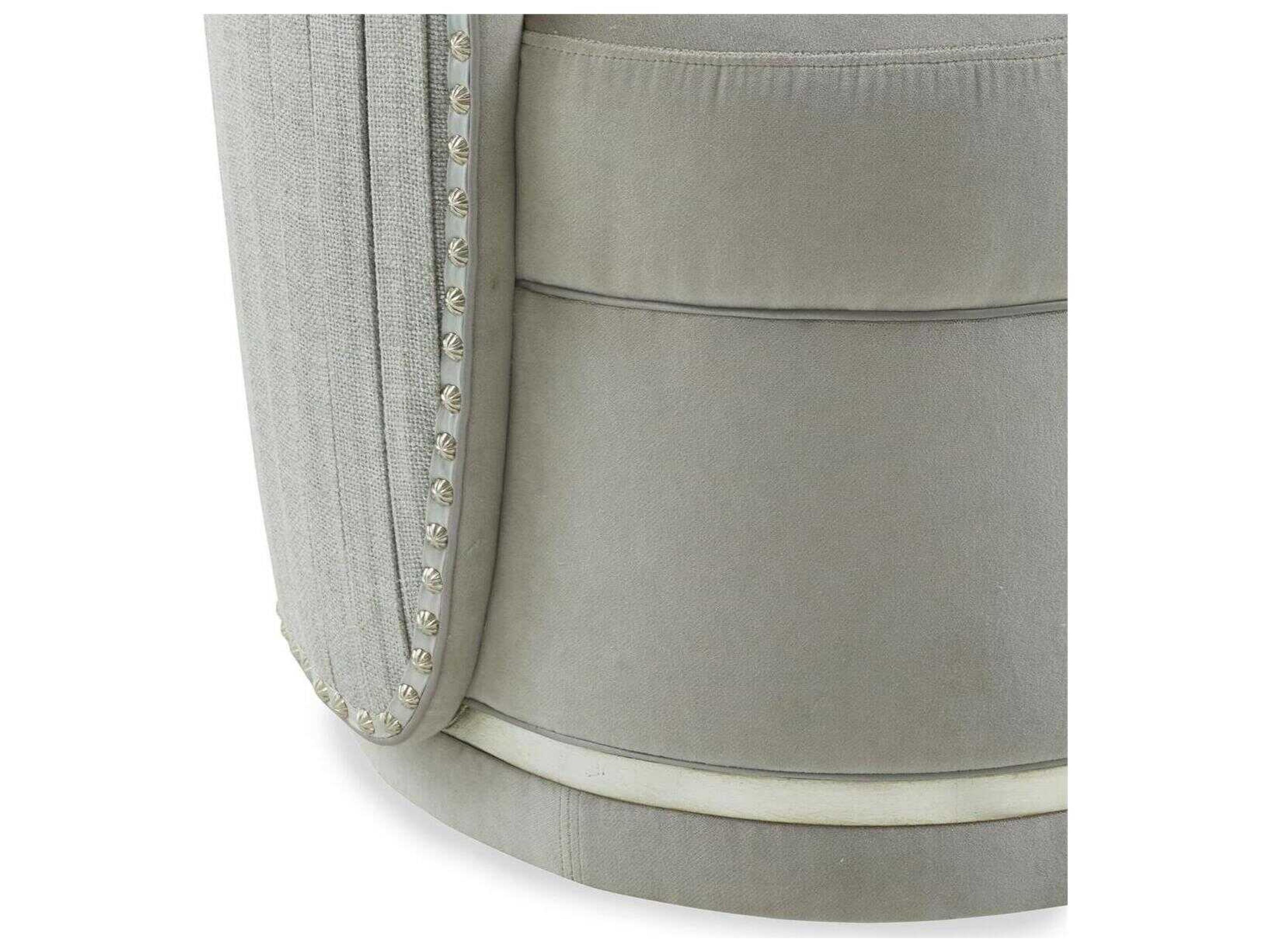 John Richard Berlin Acacia Wood Gray Upholstered Armless Dining Chair