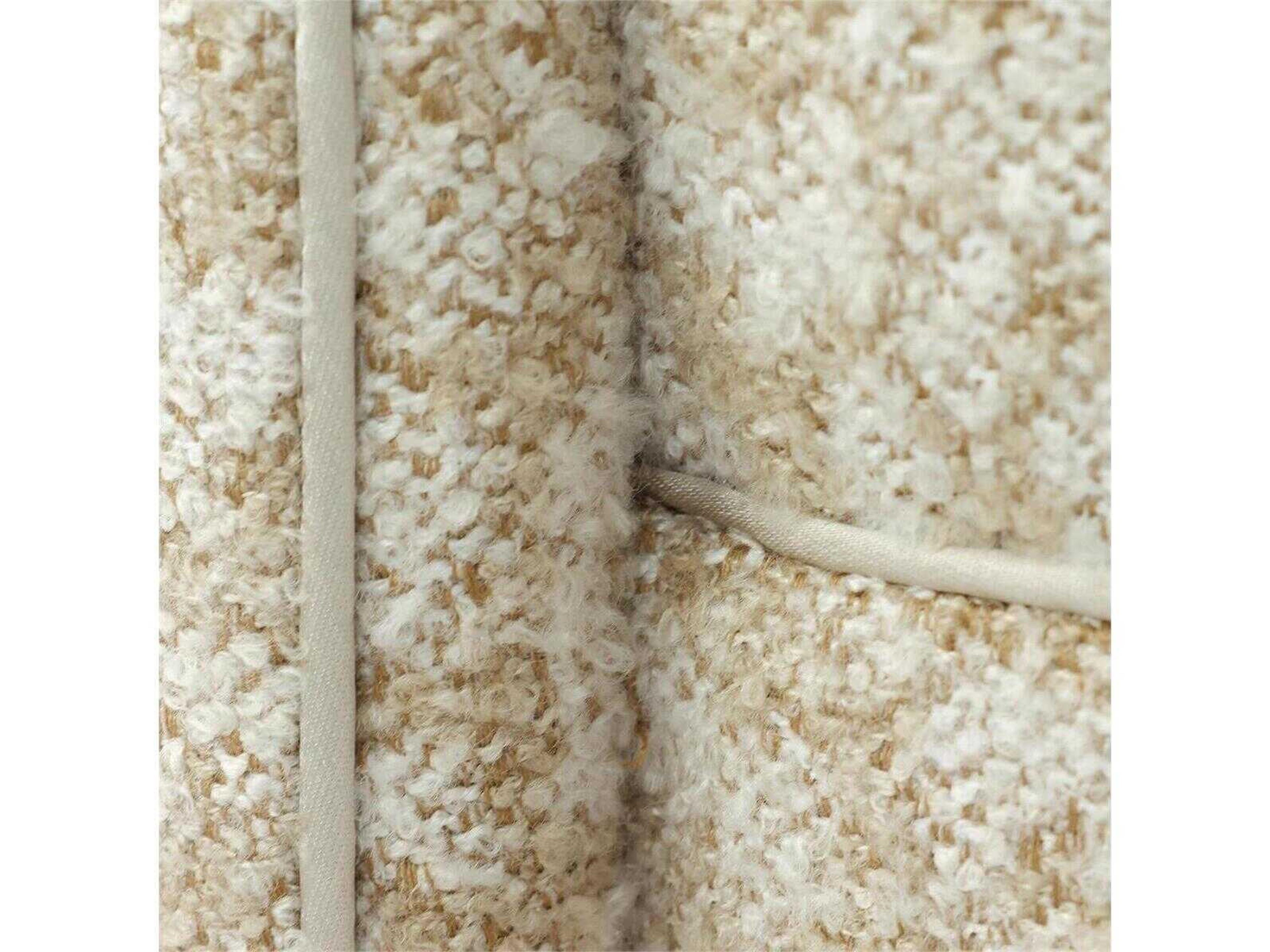 John Richard Berlin Acacia Wood Beige Upholstered Armless Dining Chair