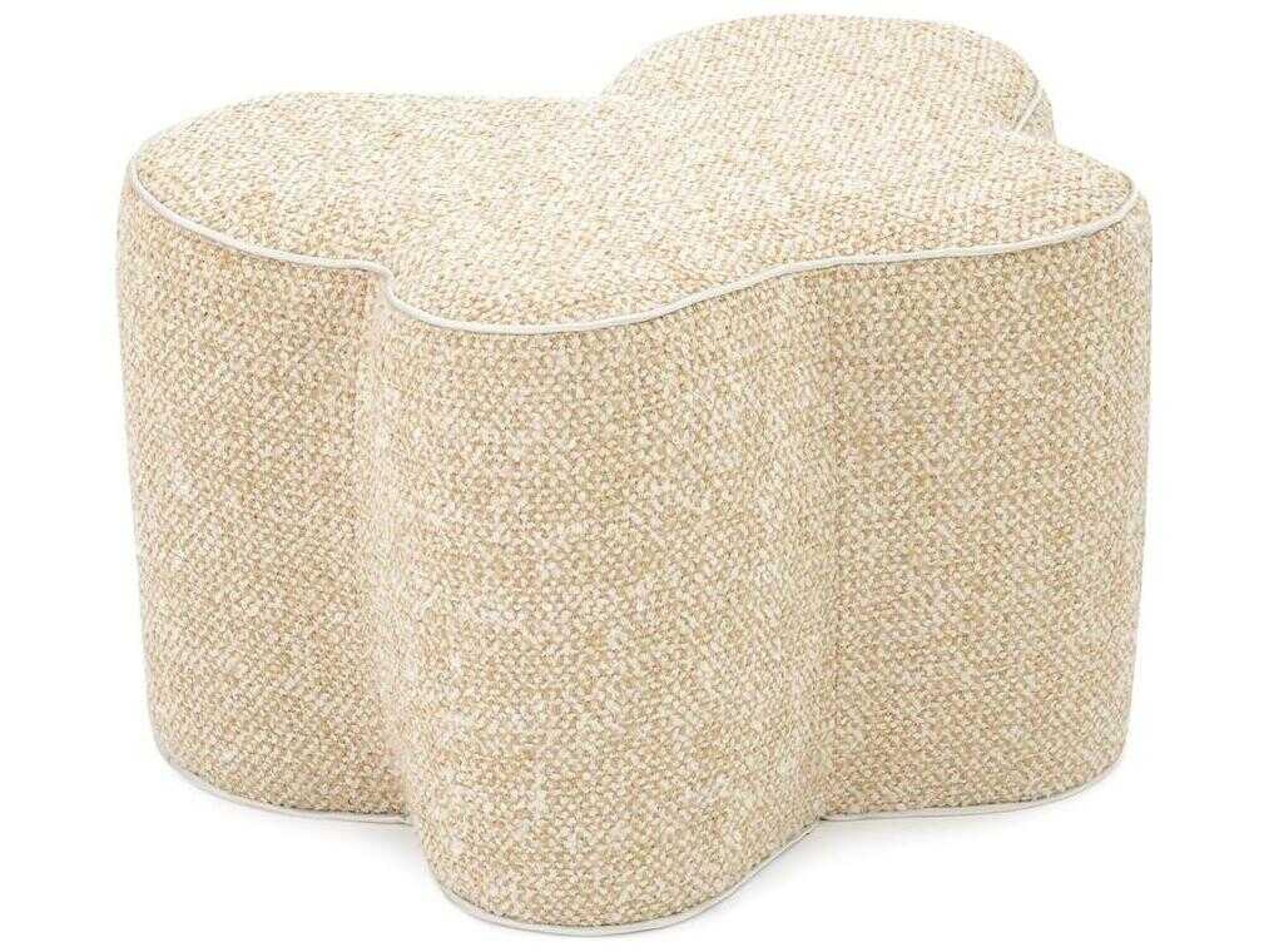 Mariposa Beige Upholstered Ottoman