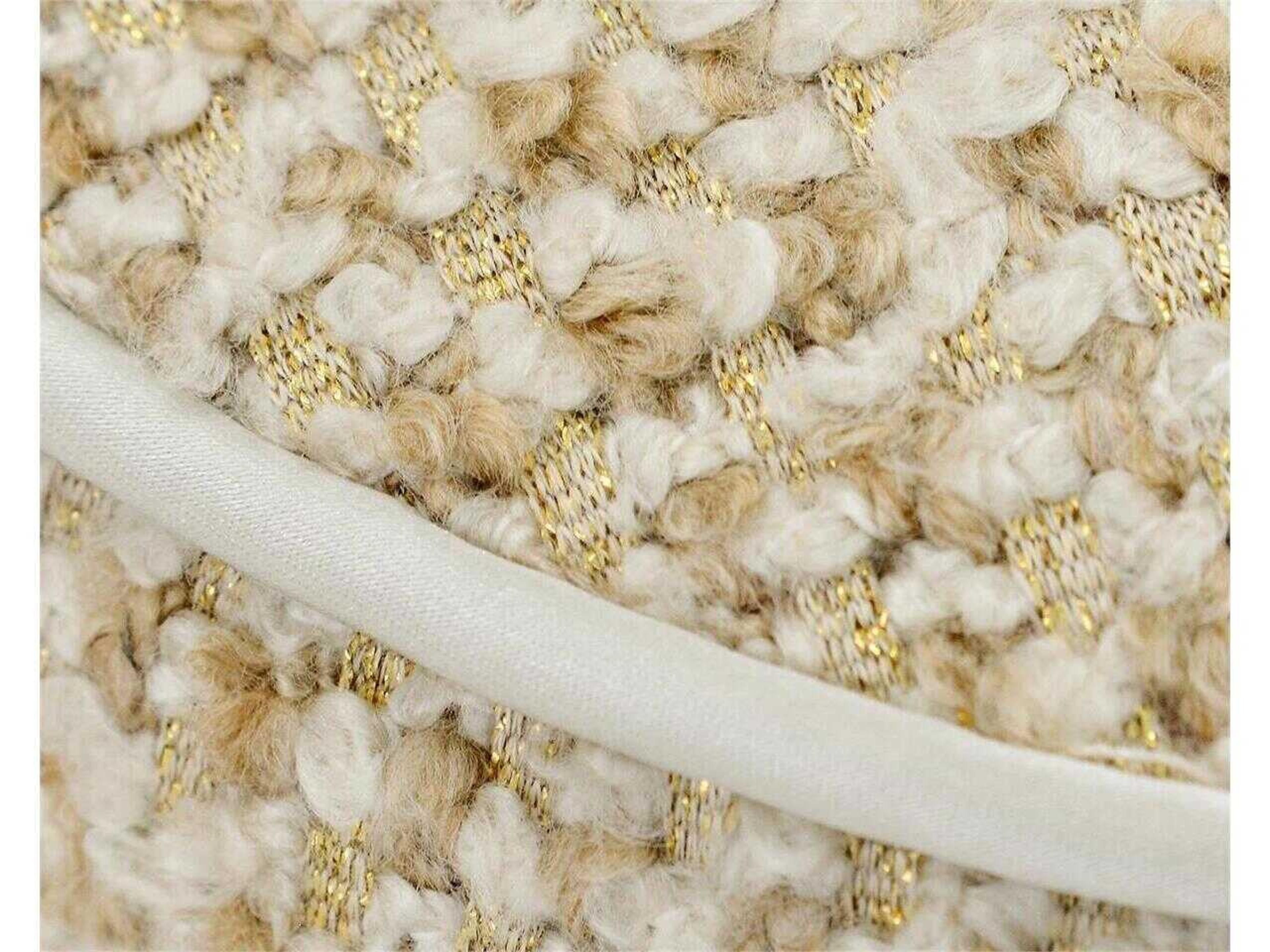 John Richard Mariposa Beige Upholstered Ottoman