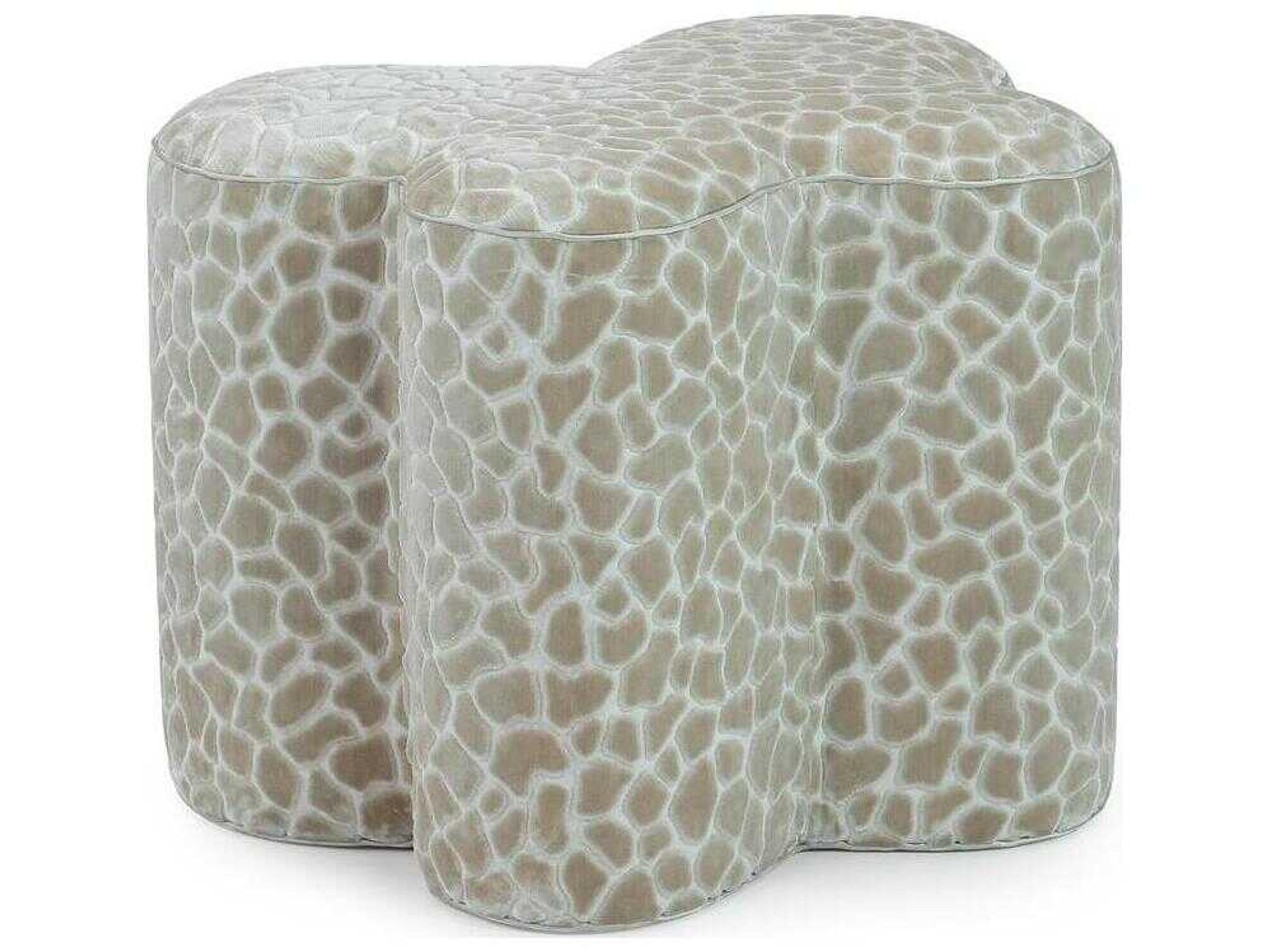 Mariposa Rhumba Pearl Brown Upholstered Ottoman