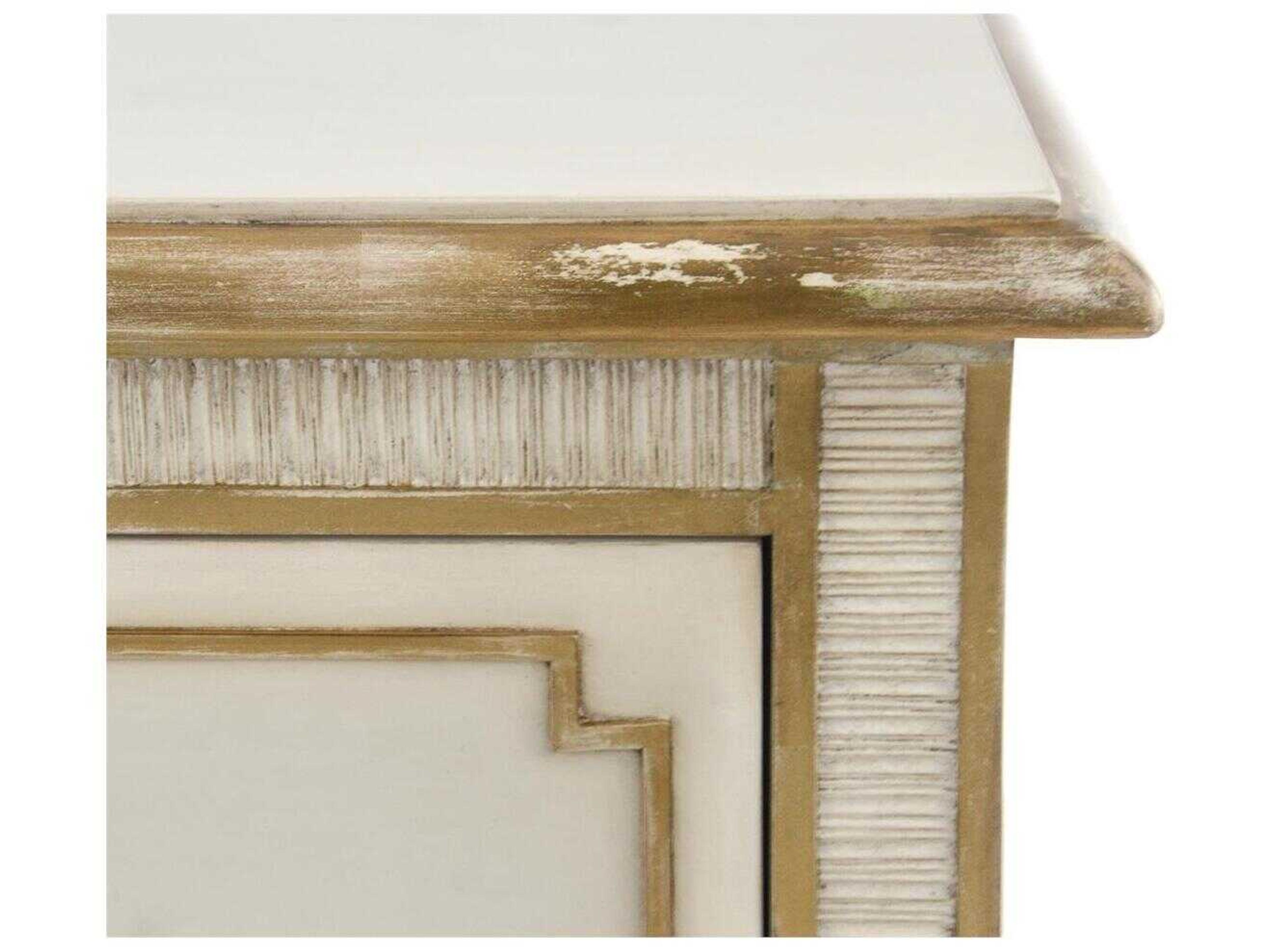 John Richard Mark McDowell Vallejo 2-Drawers Gold Beech Wood Nightstand