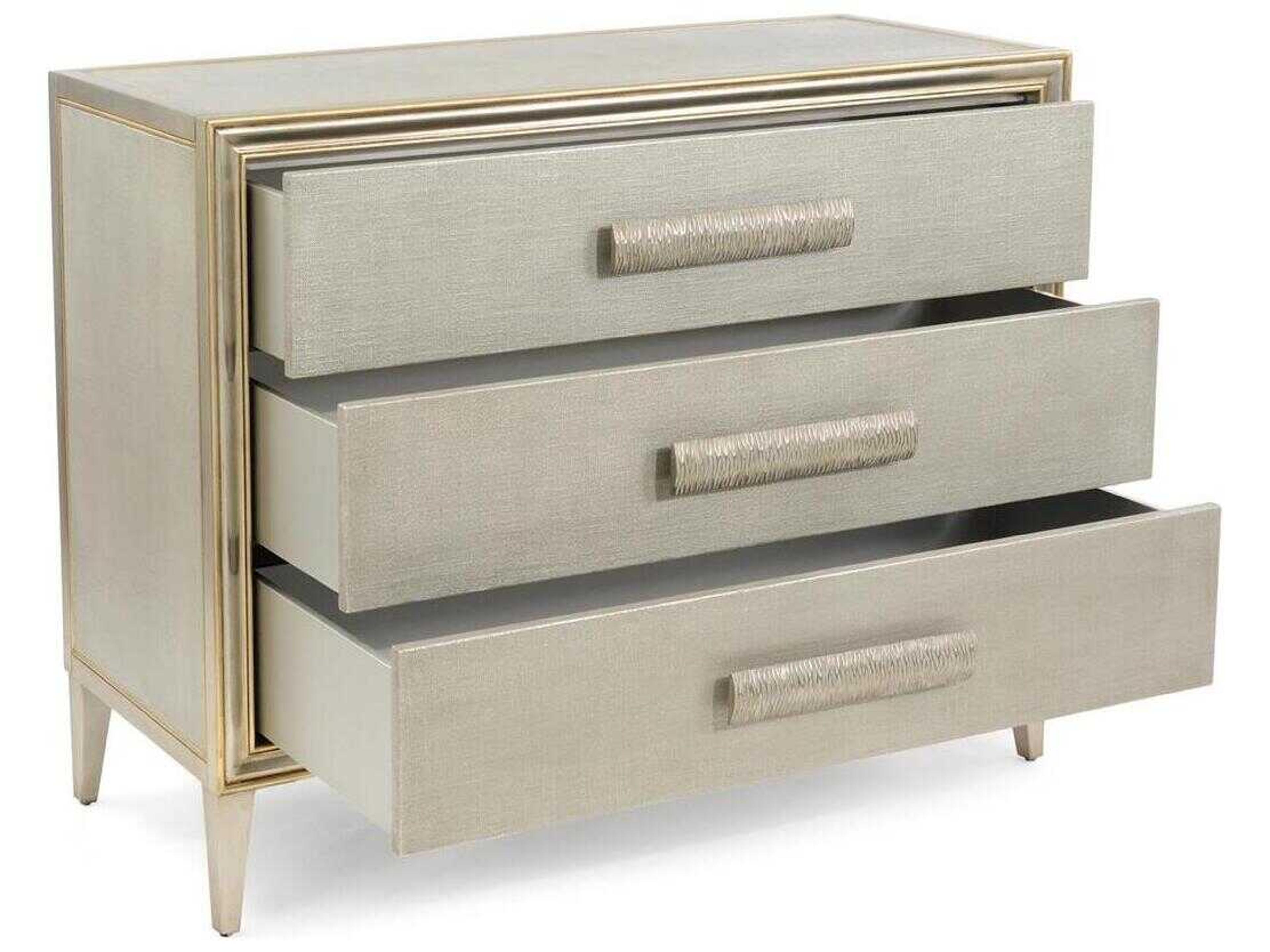 John Richard Mark McDowell Cefalu Champagne Beech Wood Accent Chest