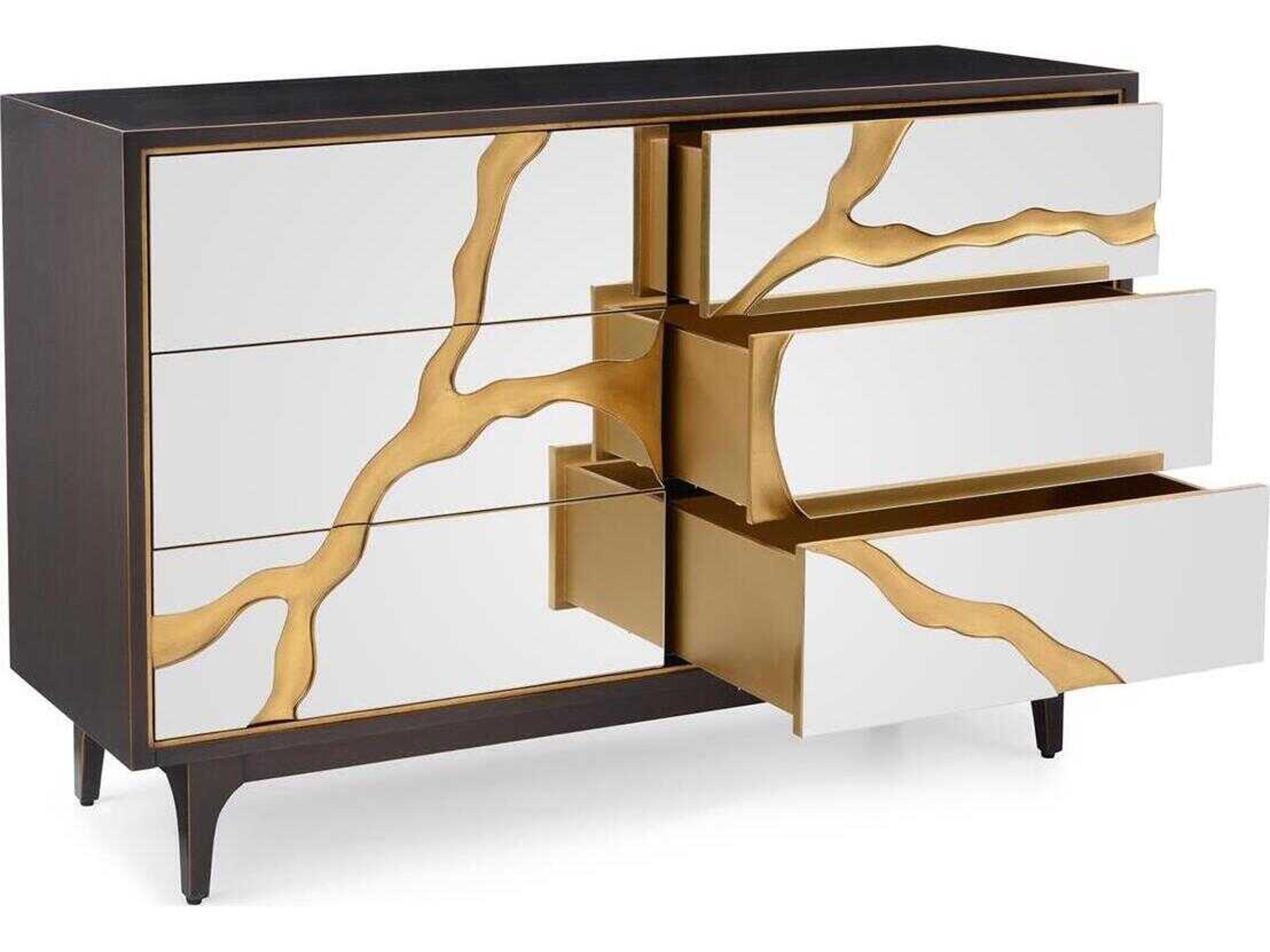 John Richard Mark McDowell Revne 6-Drawers Brown Beech Wood Double Dresser