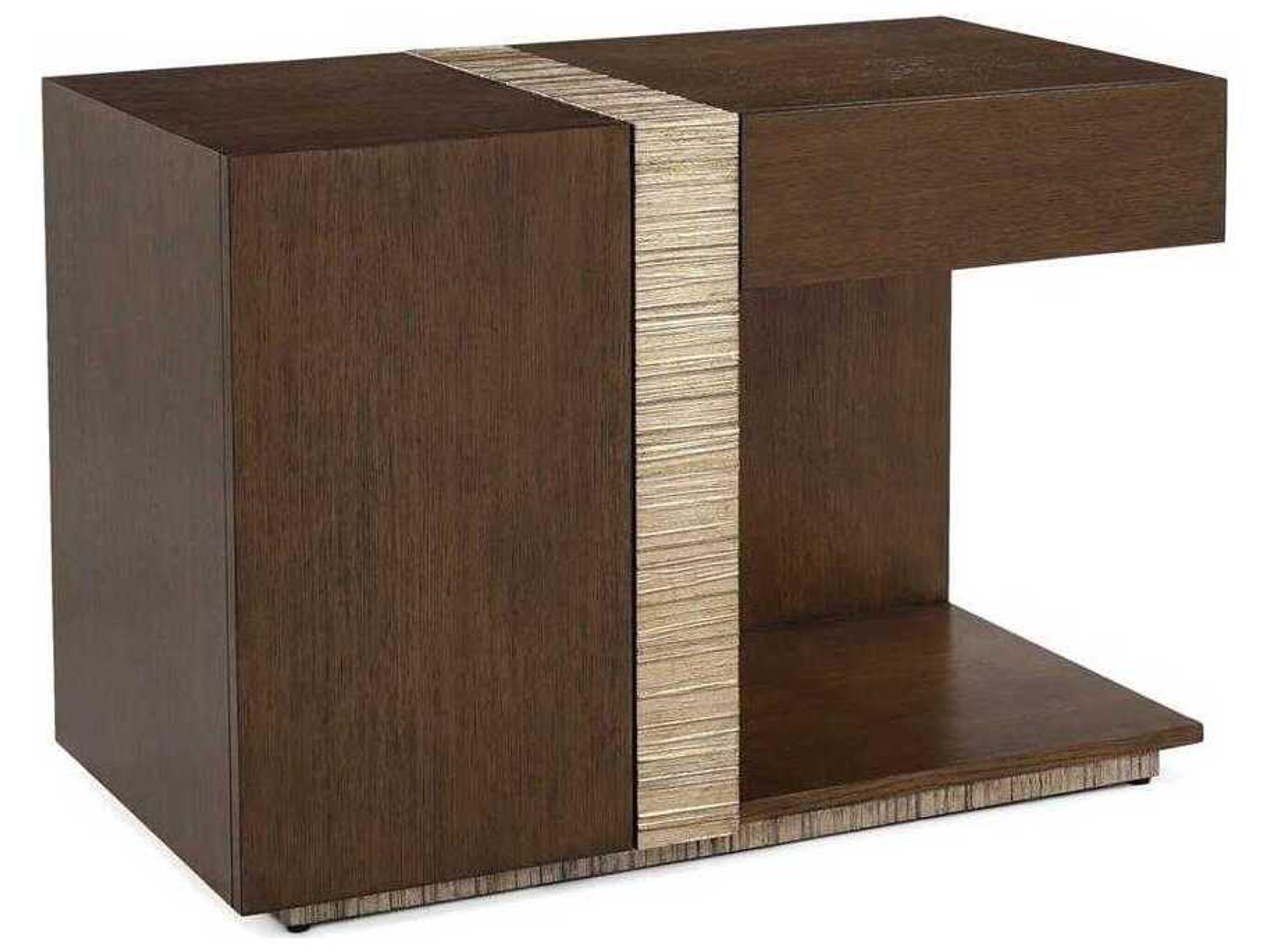 John Richard Elwood 1-Drawer Brown Beech Wood Nightstand