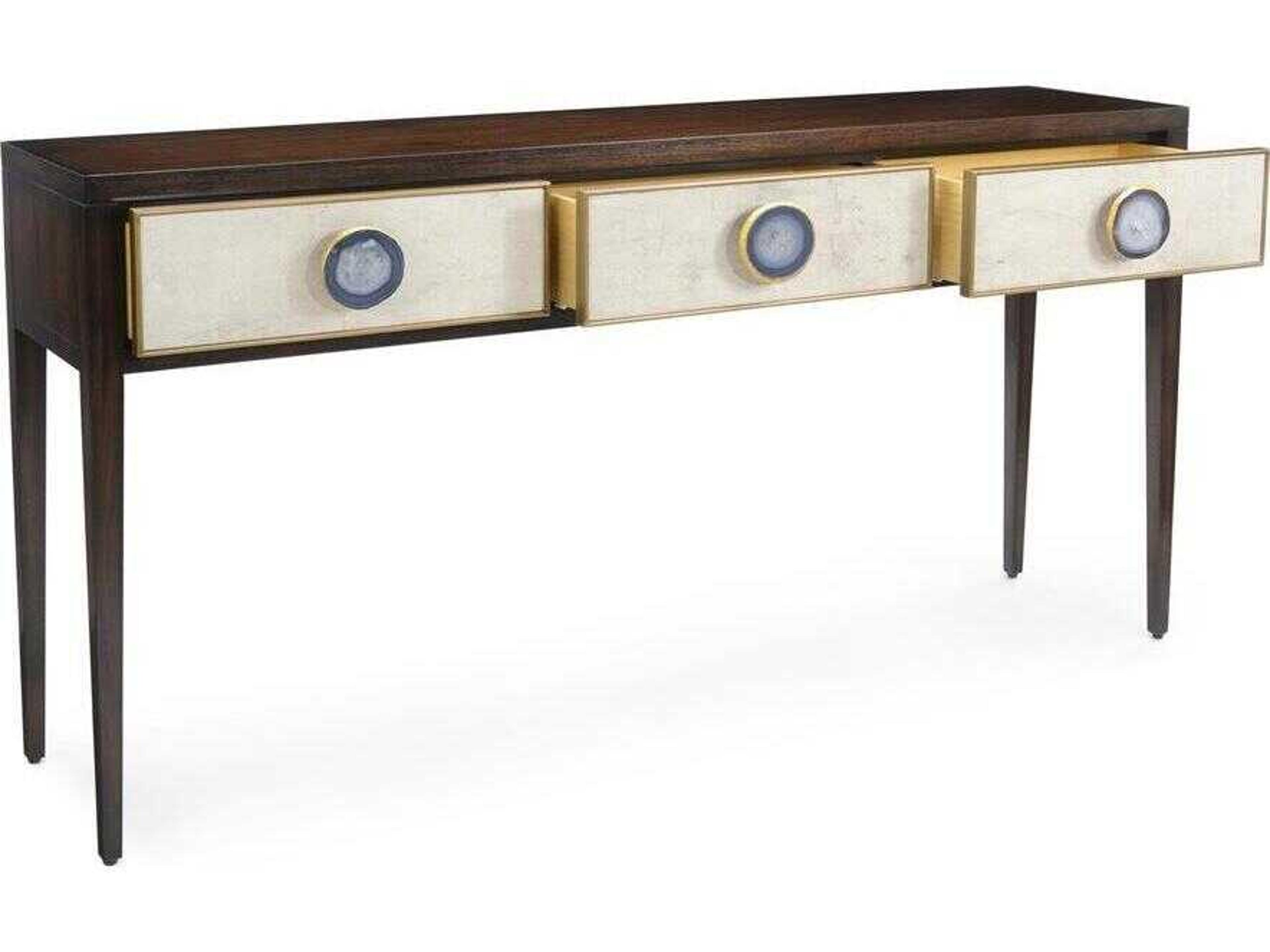 John Richard Mark McDowell Palma Rectangular Wood Windsor Black Console Table
