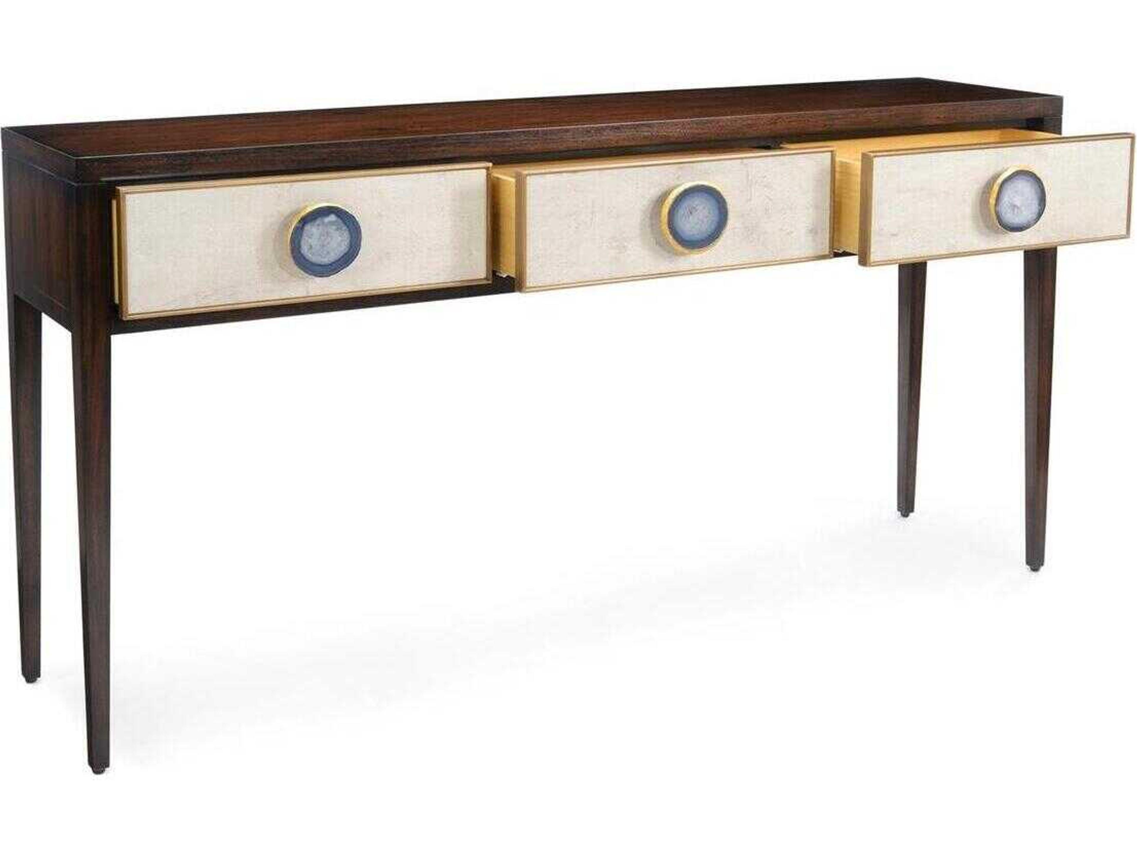 John Richard Mark McDowell Palma Rectangular Wood Windsor Black Console Table