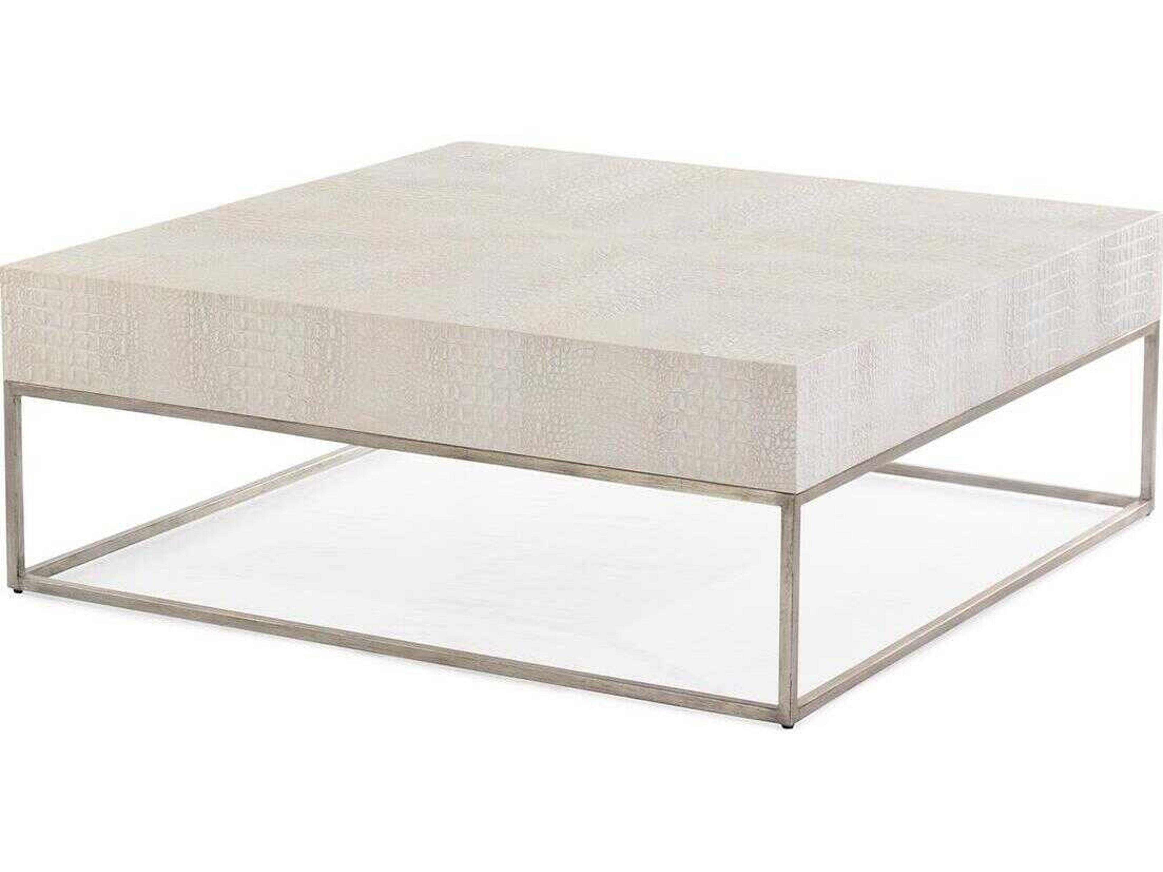 Kano Square Resin White Coffee Table