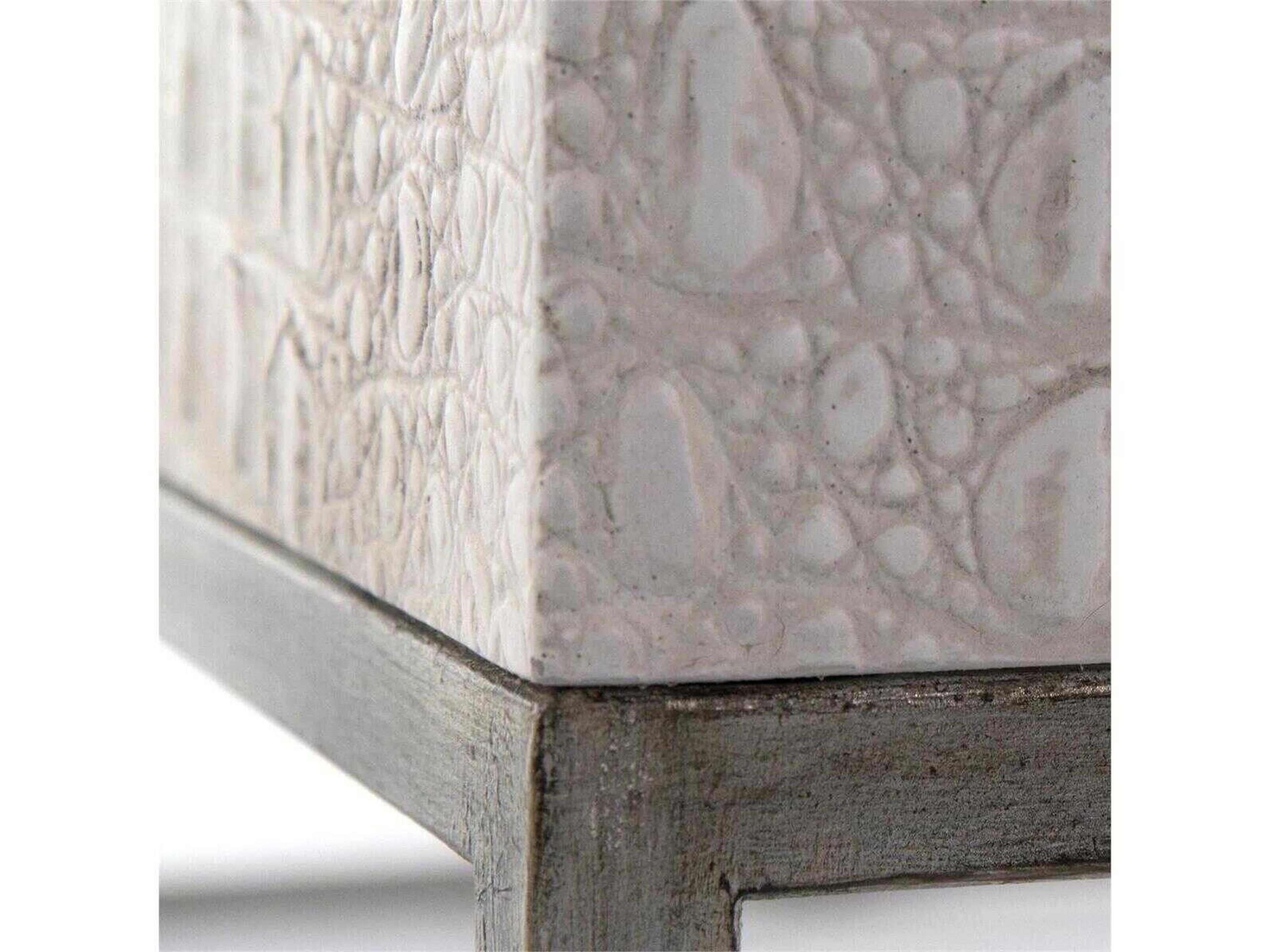 John Richard Kano Square Resin White Coffee Table