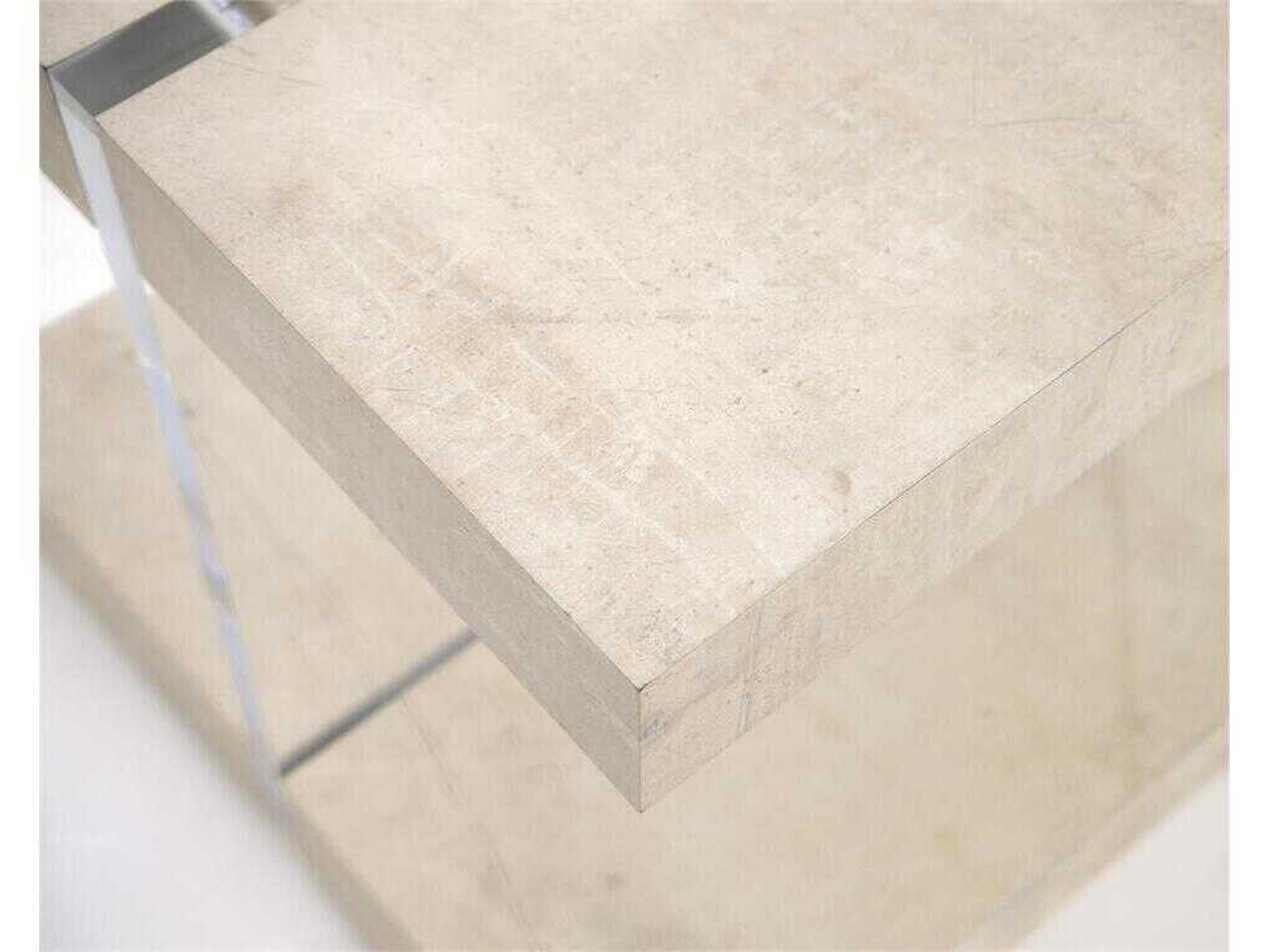 John Richard Loftus Square Wood Tiza Gesso End Table