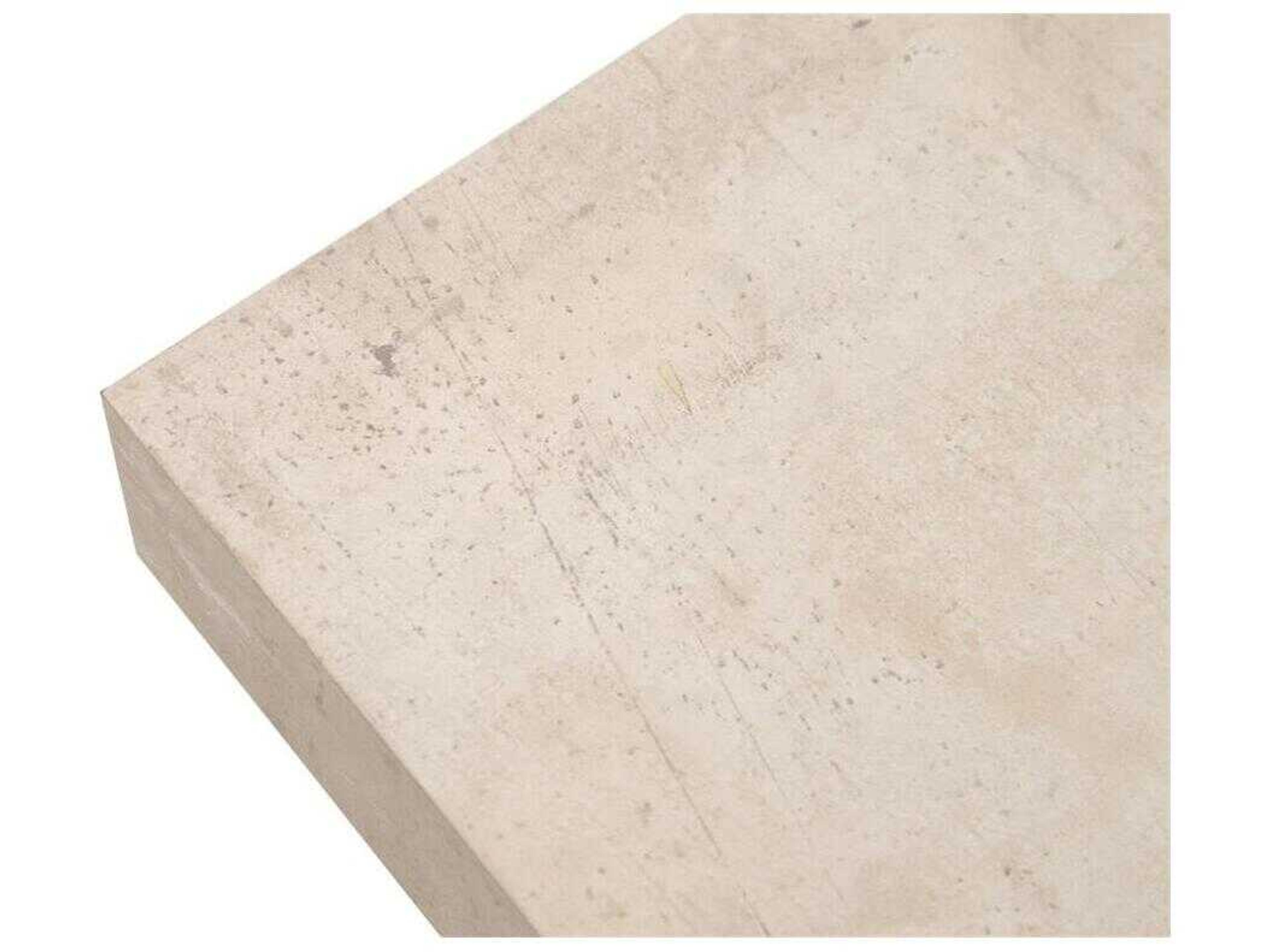 John Richard Loftus Square Wood Tiza Gesso End Table