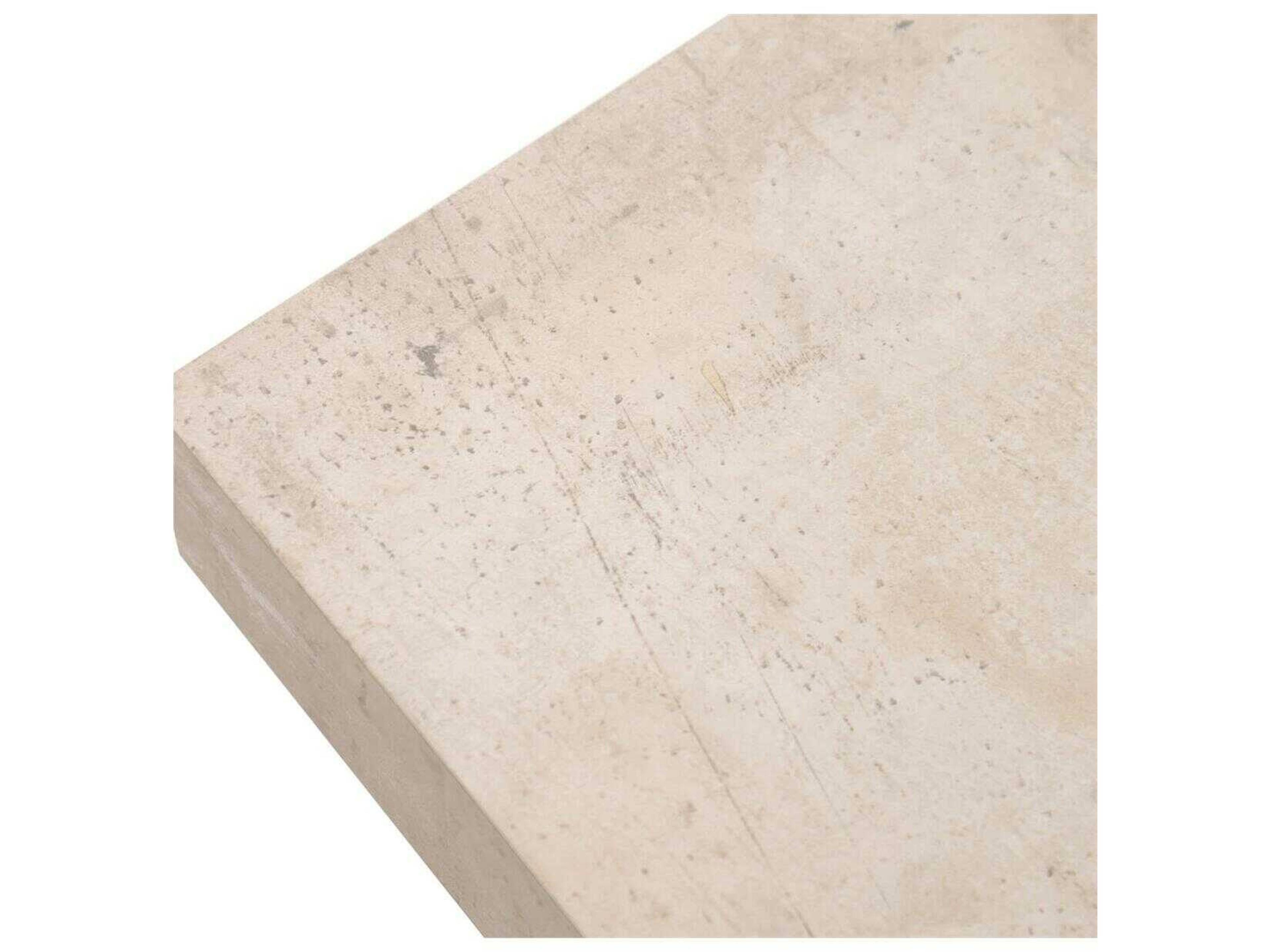 John Richard Loftus Square Wood Tiza Gesso End Table