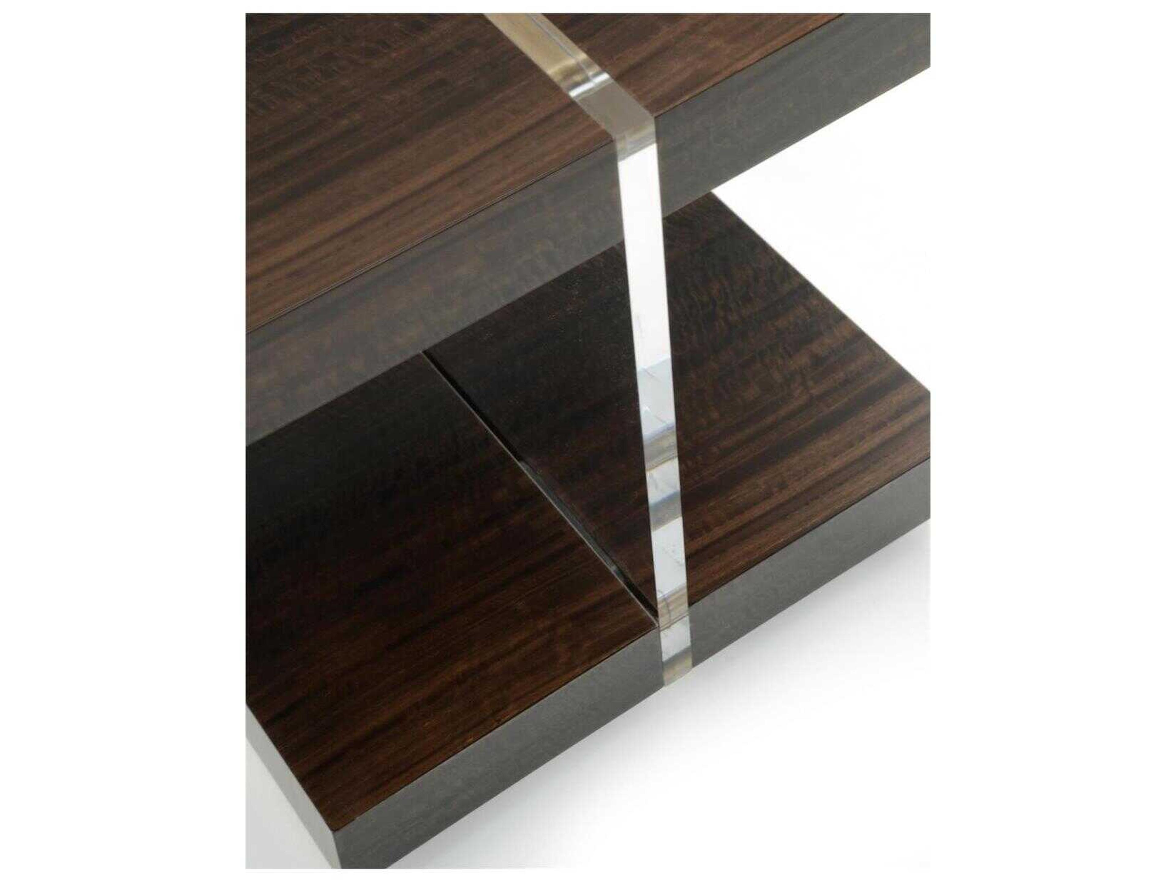 John Richard Mark McDowell Ashton Square Wood Smoked Brown End Table