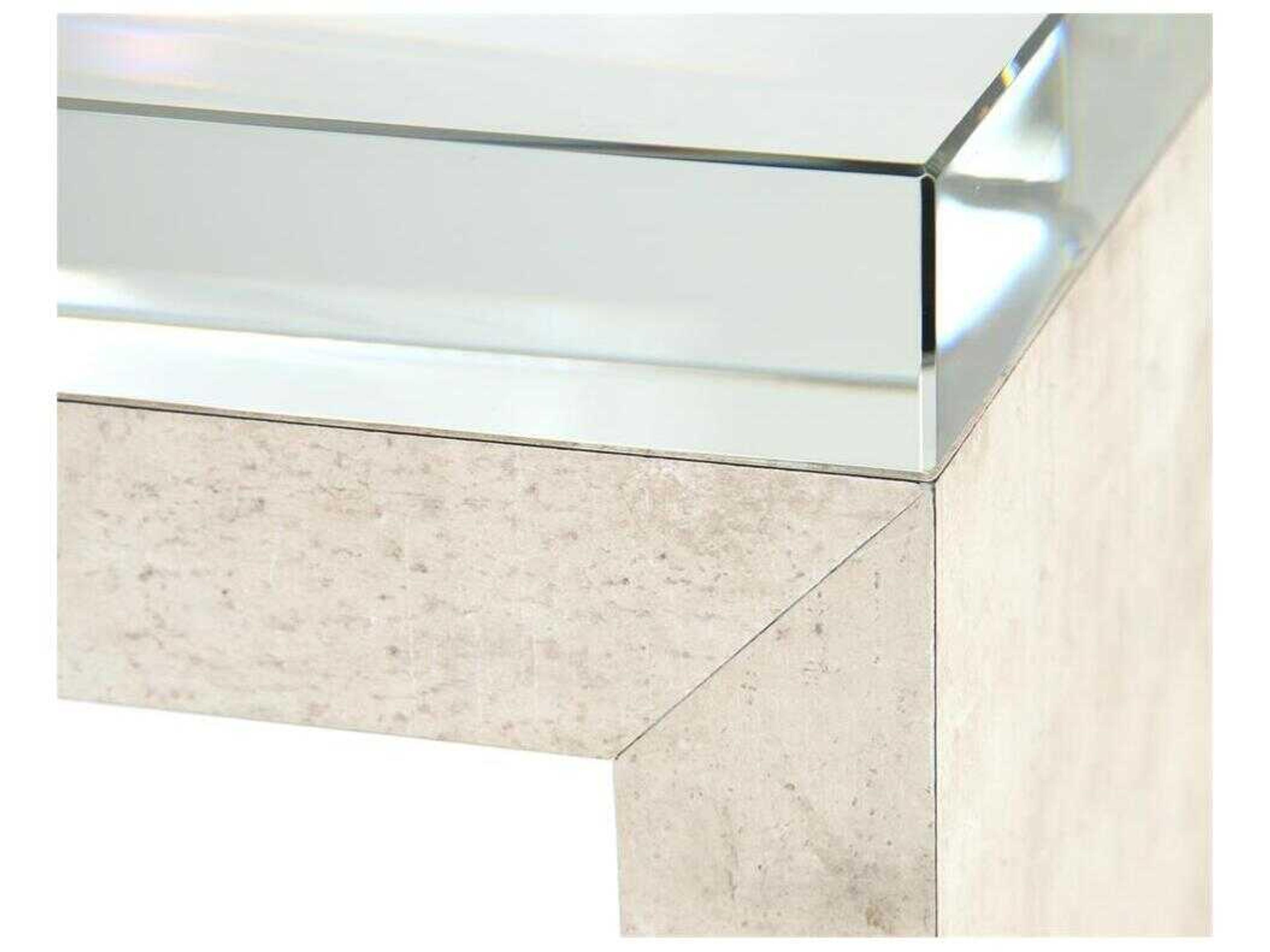 John Richard Mark McDowell Semois Rectangular Glass Tiza Gesso End Table