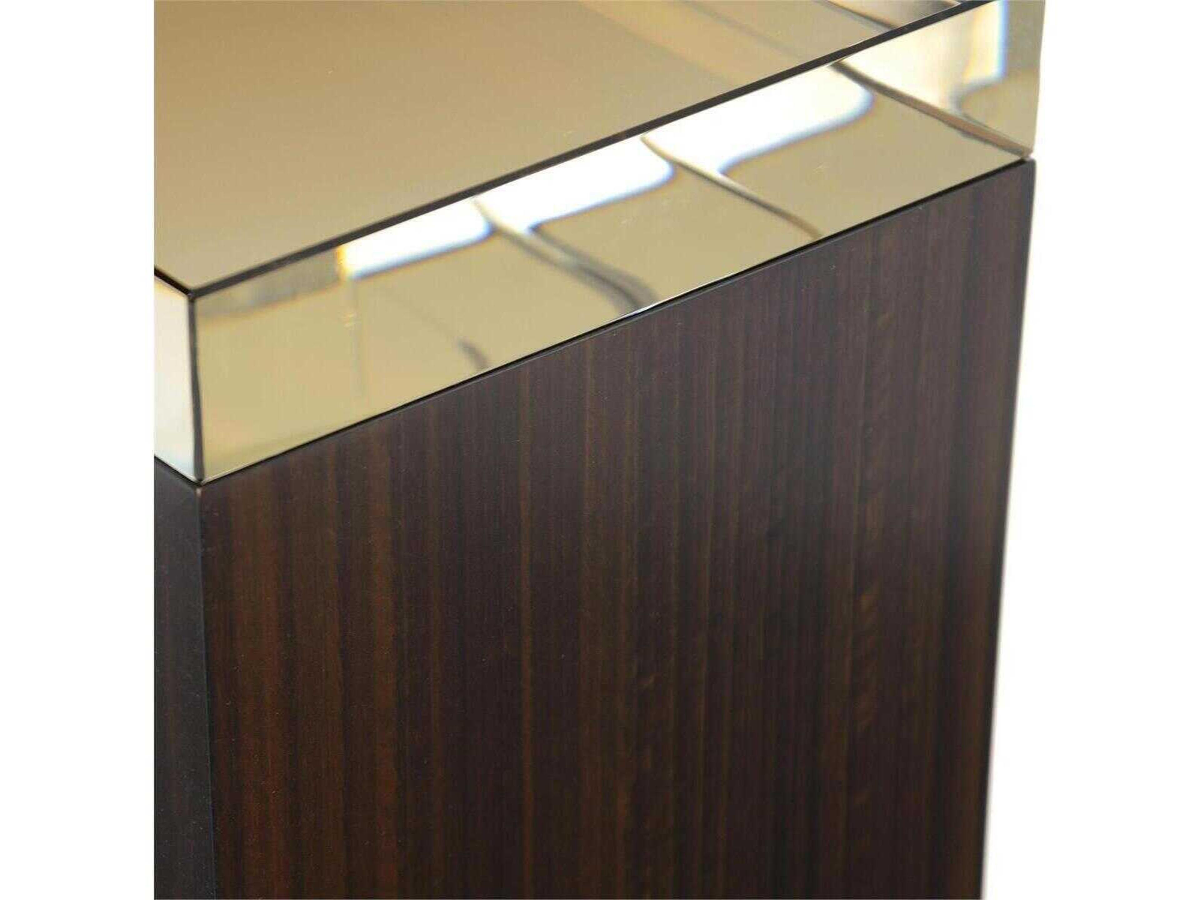 John Richard Mark McDowell Morin Rectangular Glass Smoked Brown End Table