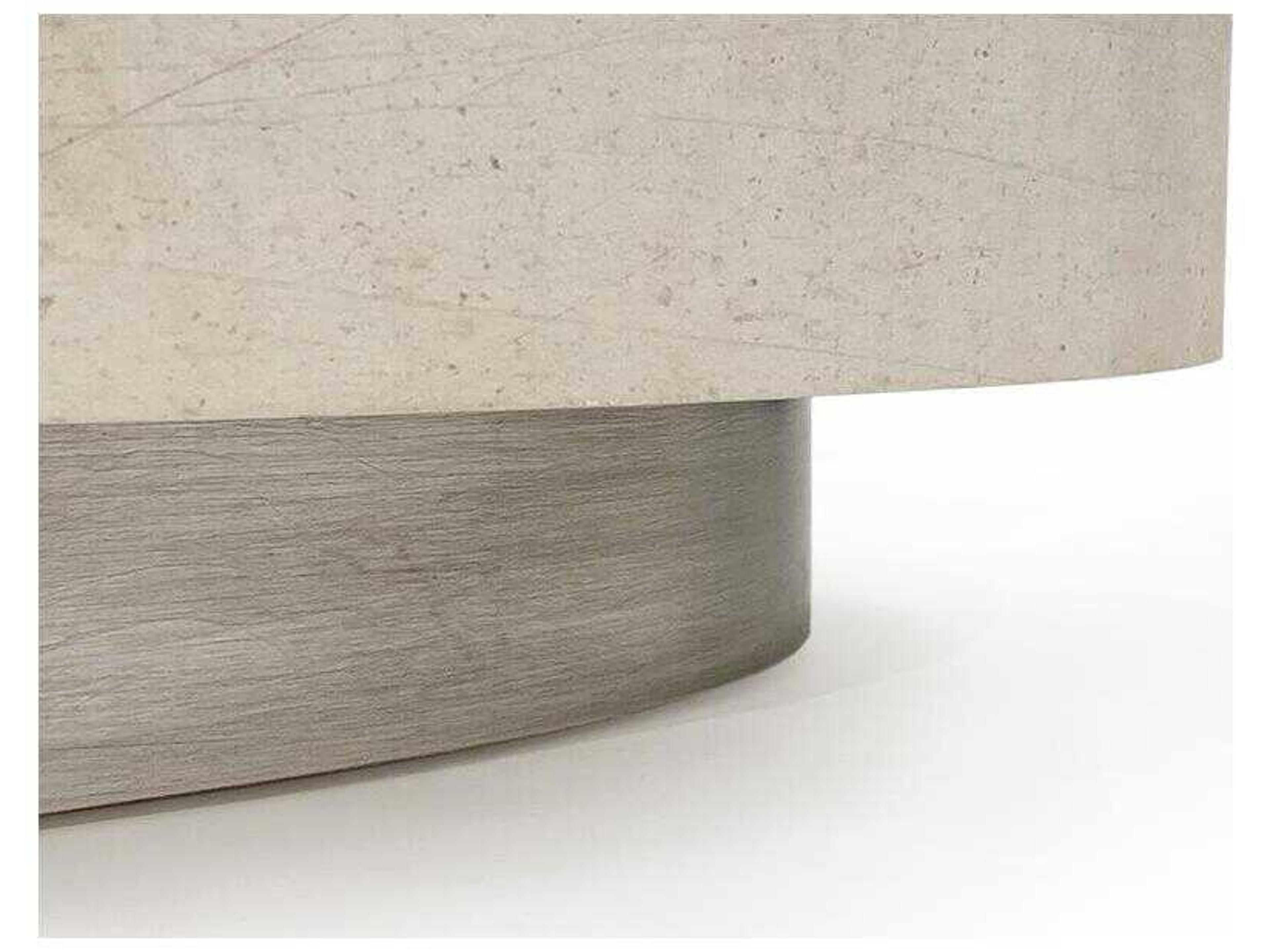 John Richard Loftus Oval Wood Tiza Gesso Coffee Table