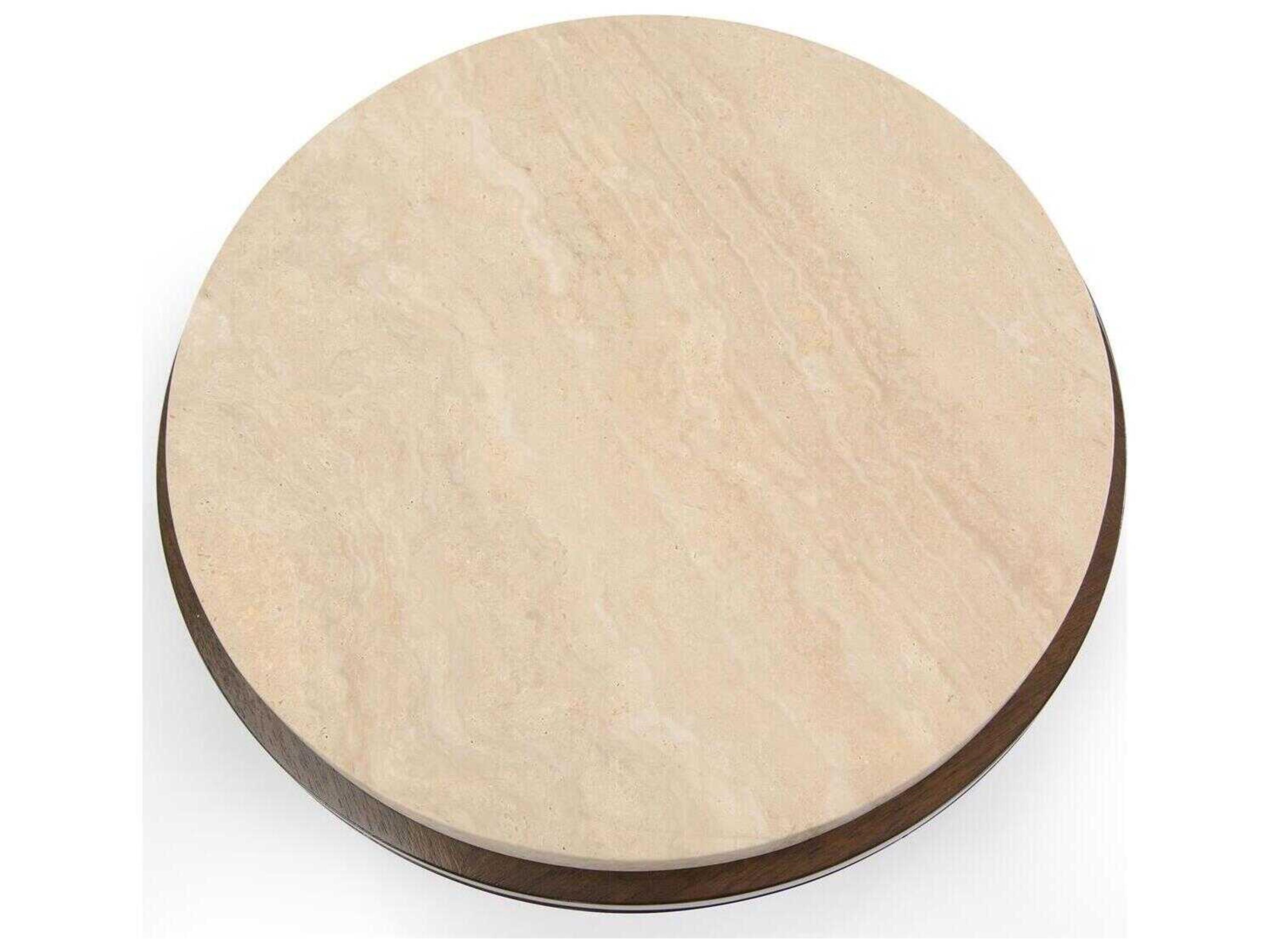 John Richard Havana Round Wood Brown End Table