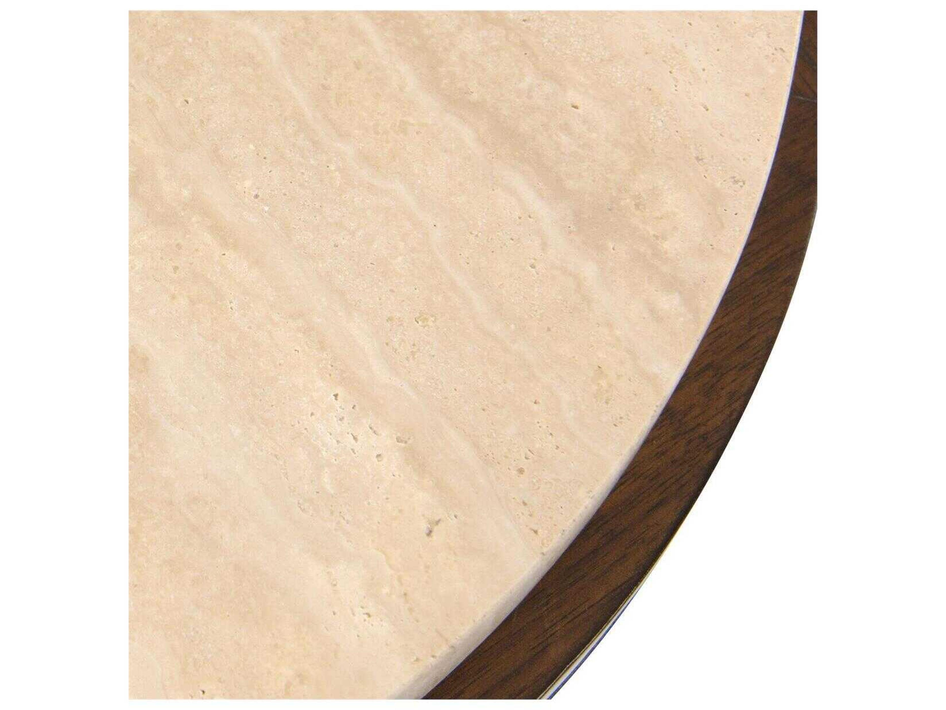 John Richard Havana Round Wood Brown End Table