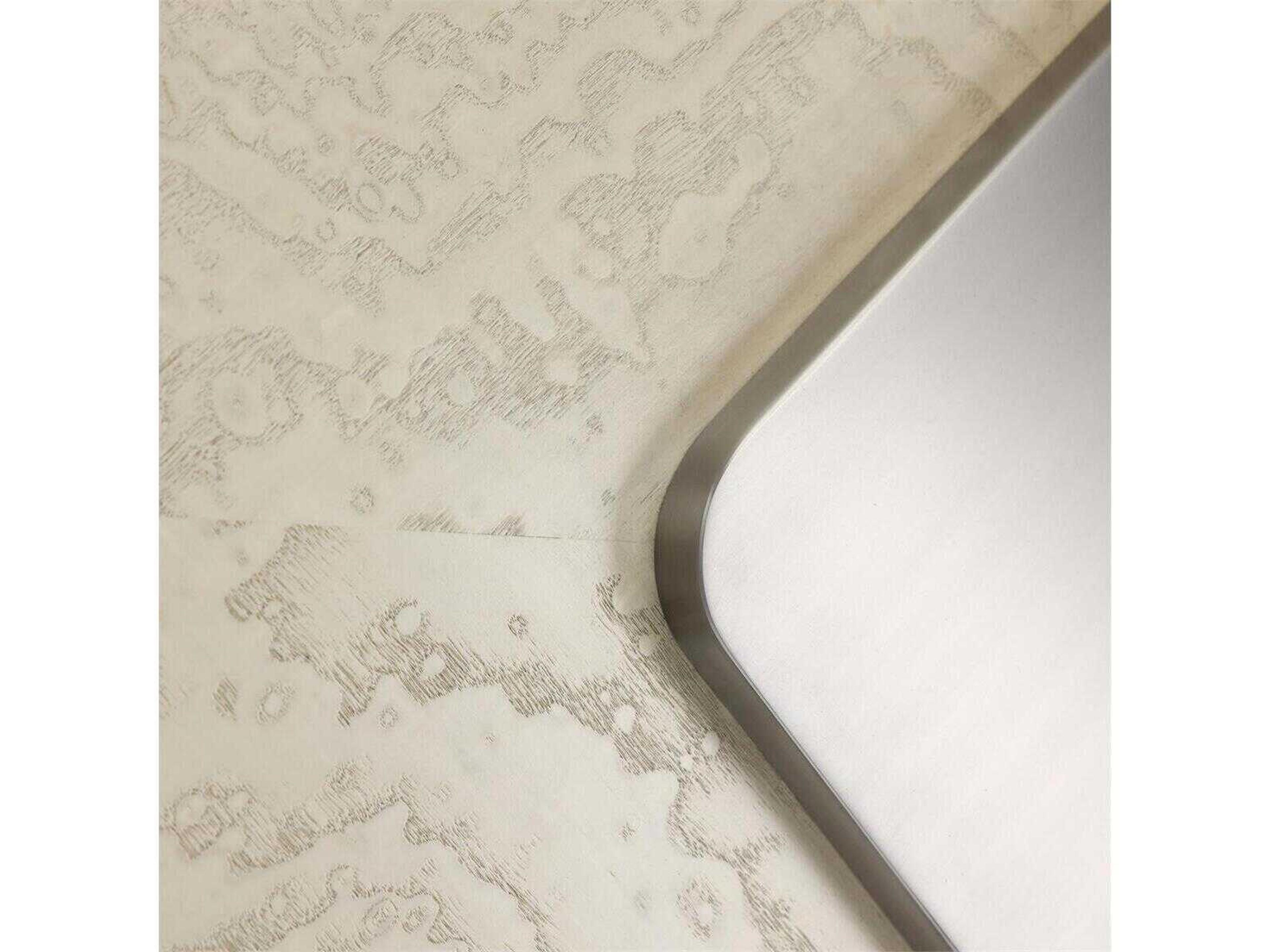 John Richard Plateau Square Wood Ivory Coffee Table