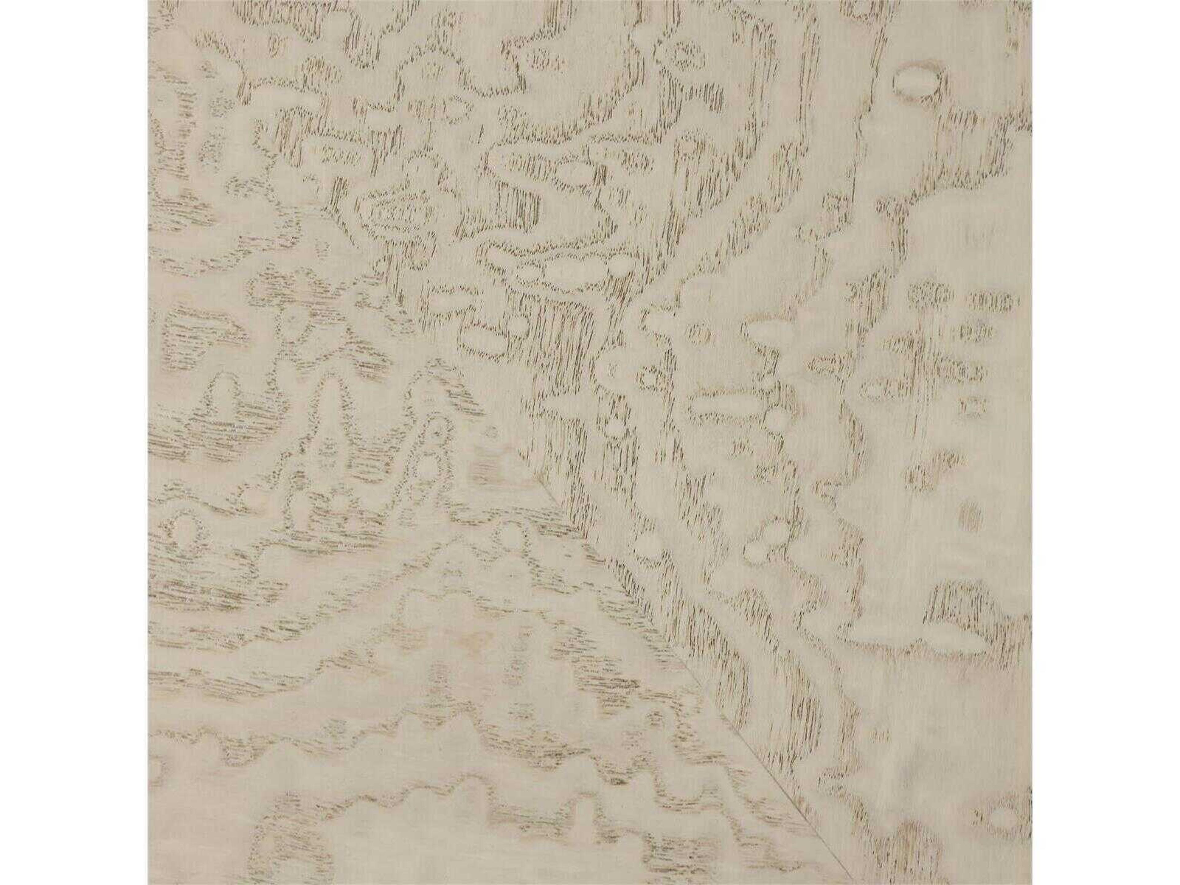 John Richard Plateau Square Wood Ivory Coffee Table