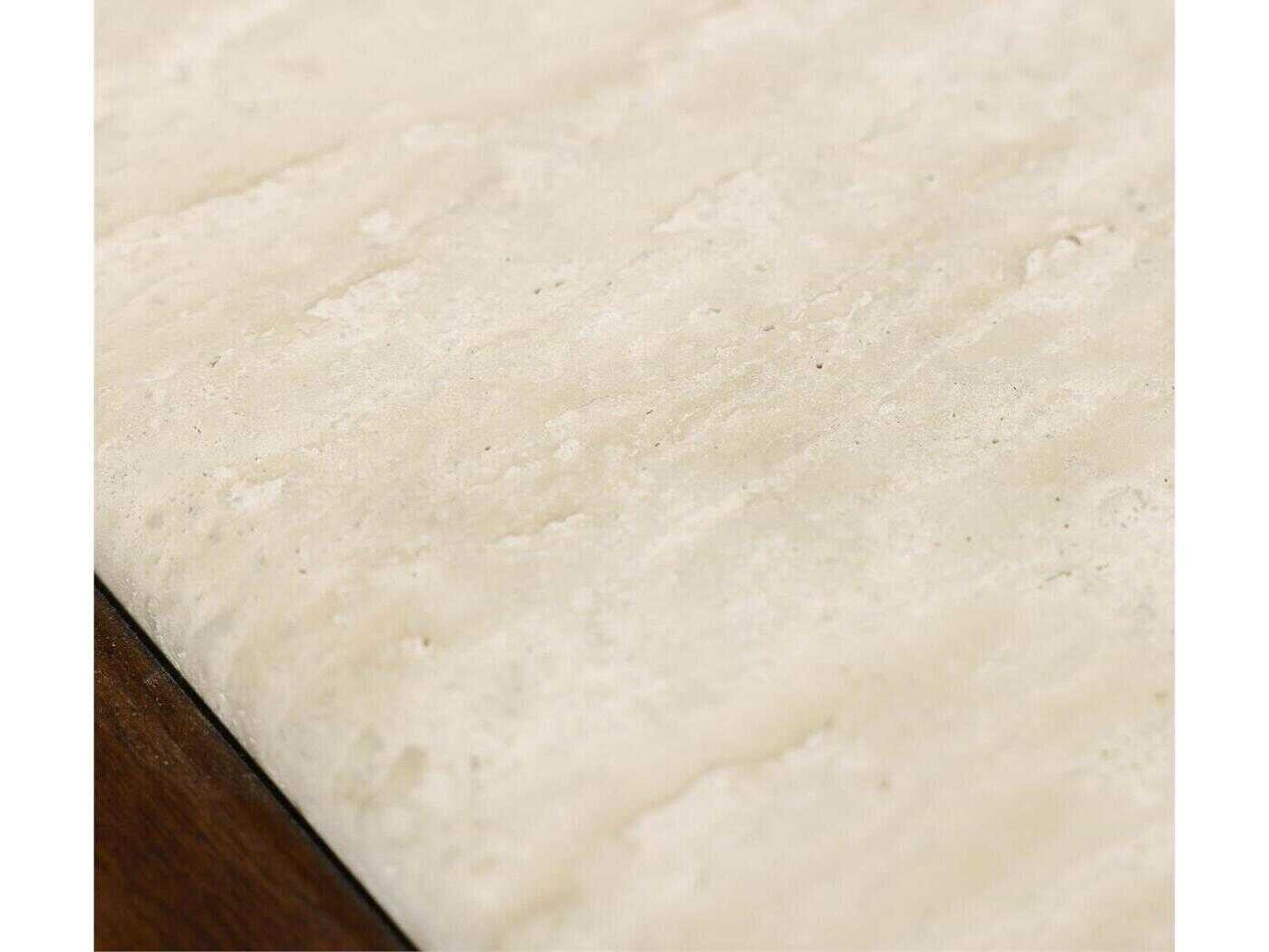 John Richard Lodge Rectangular Marble Brown Coffee Table