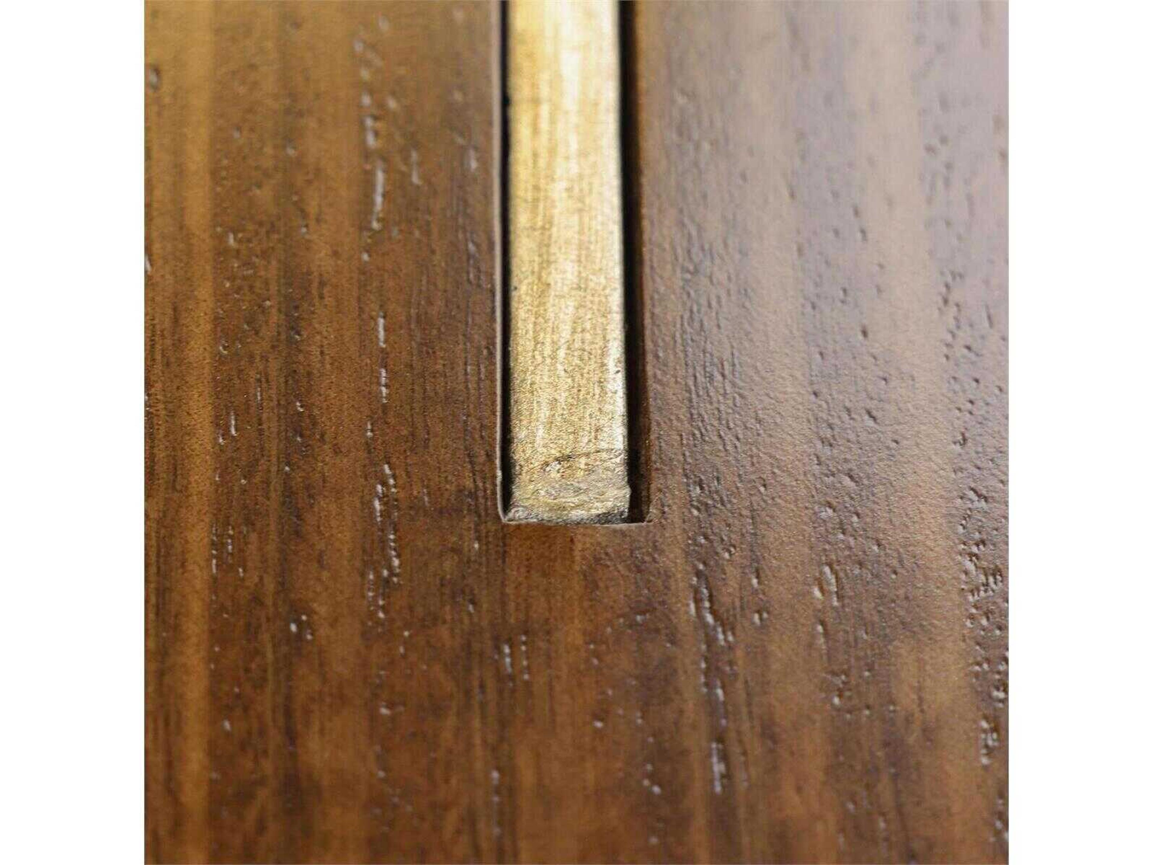 John Richard Altillo Rectangular Wood Light Smoked Rose Silver End Table