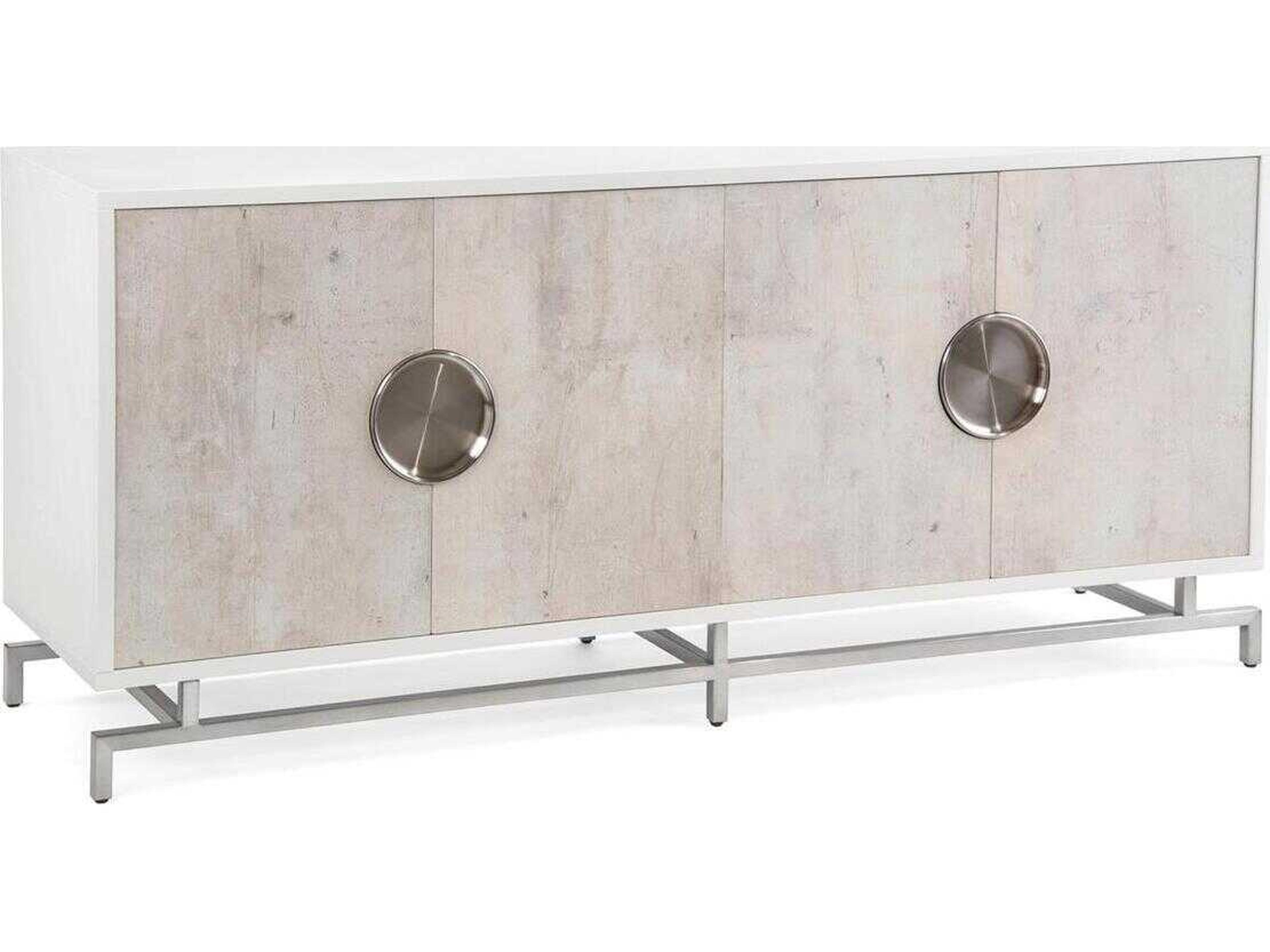 Dante Four-Door Credenza in Beluga White