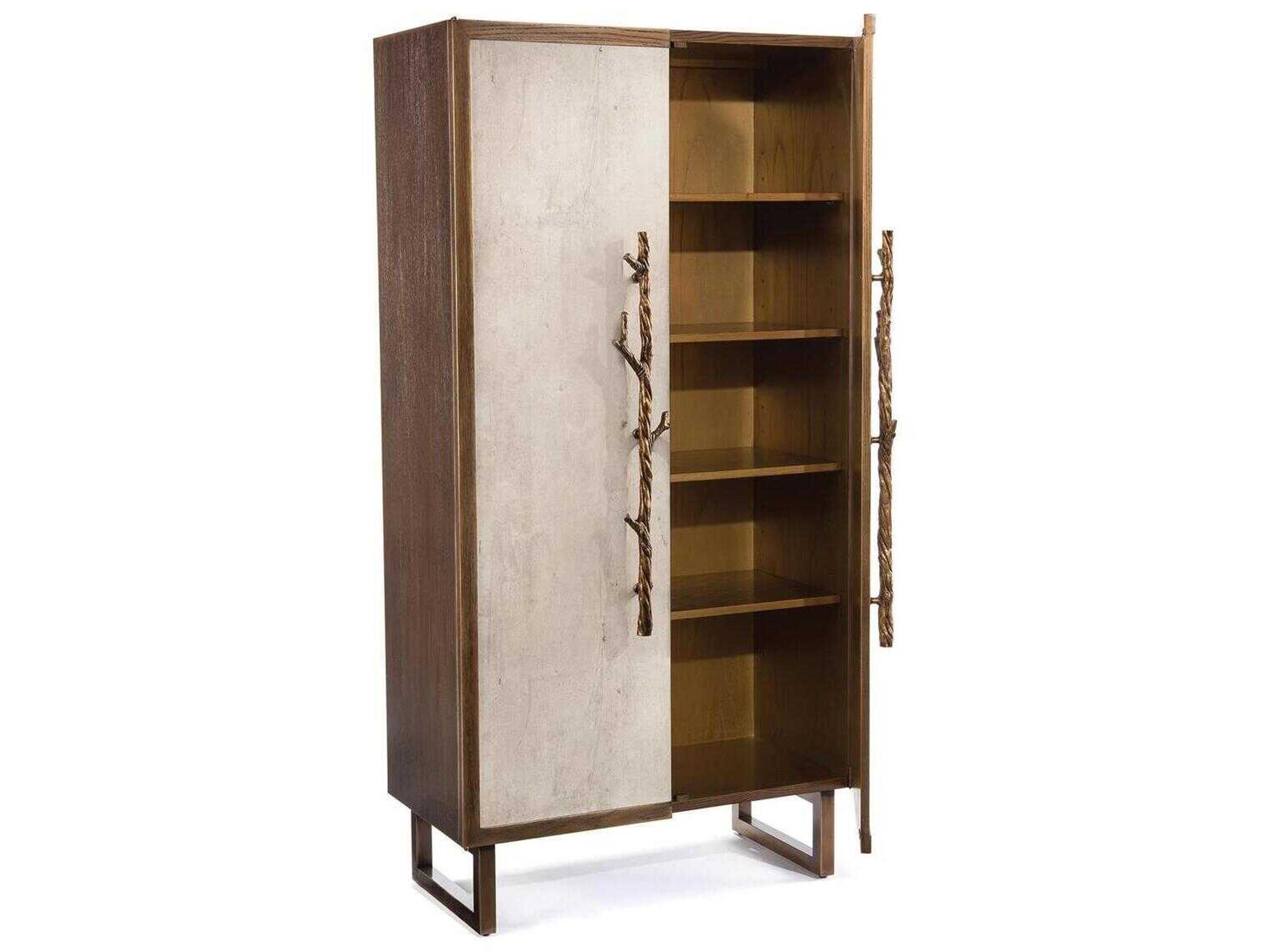 John Richard Mark McDowell Hallwood Brown Oak Wood Wardrobe Armoire