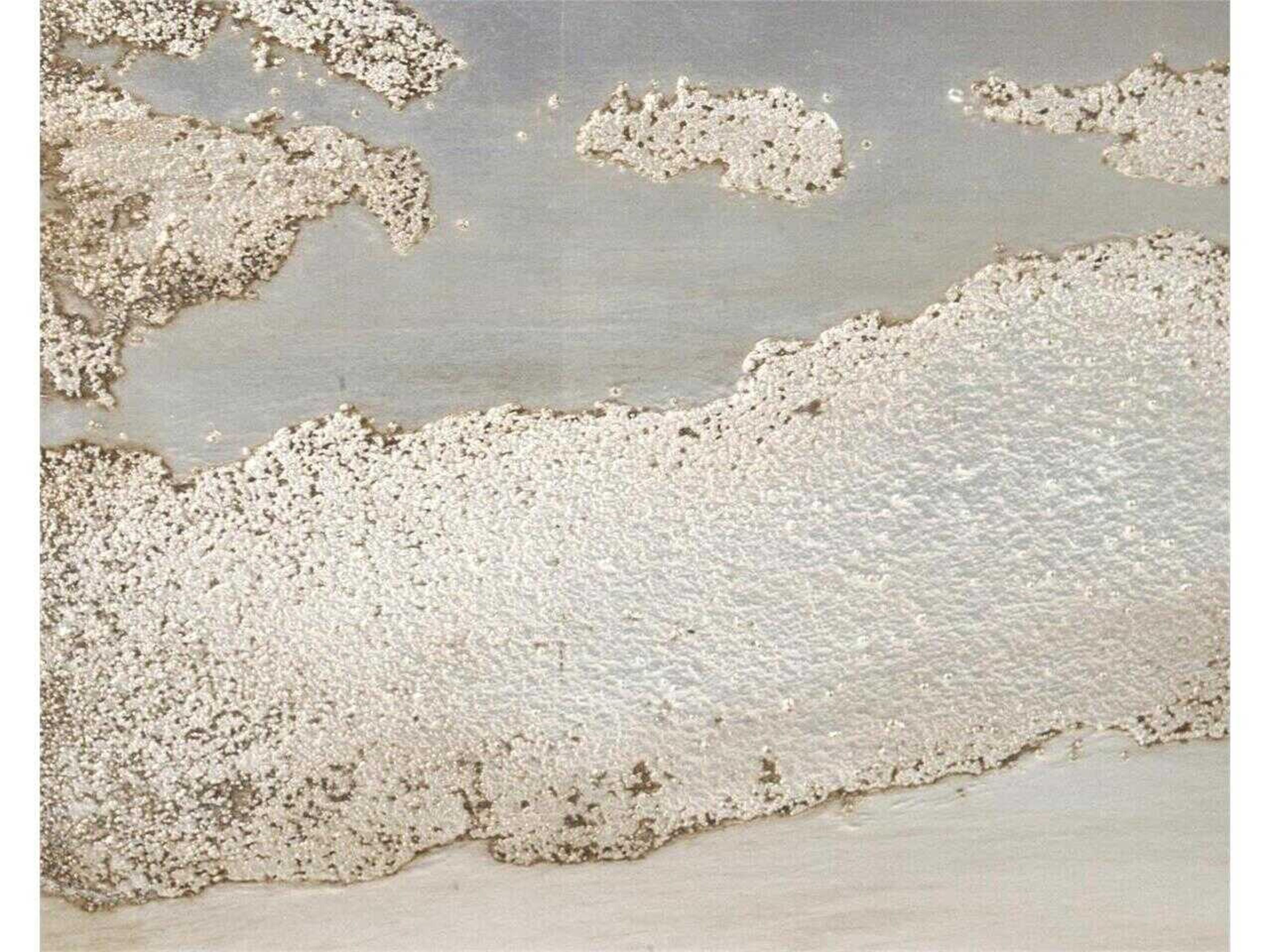 John Richard Mark McDowell Audley 94" Oak Wood Driftwood Silver Leaf Sideboard