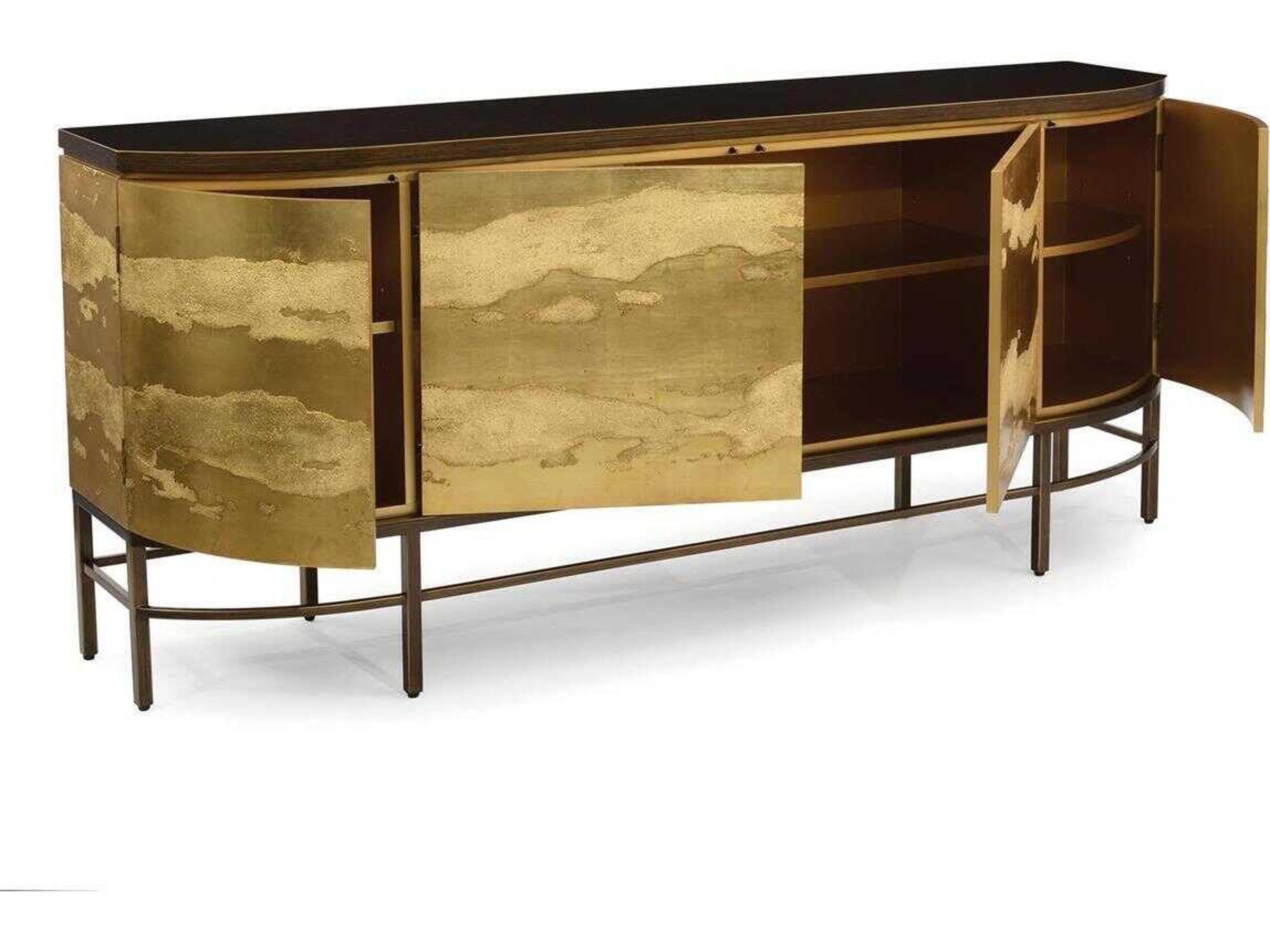 John Richard Mark McDowell Rimini 82" Beech Wood Gold Sideboard