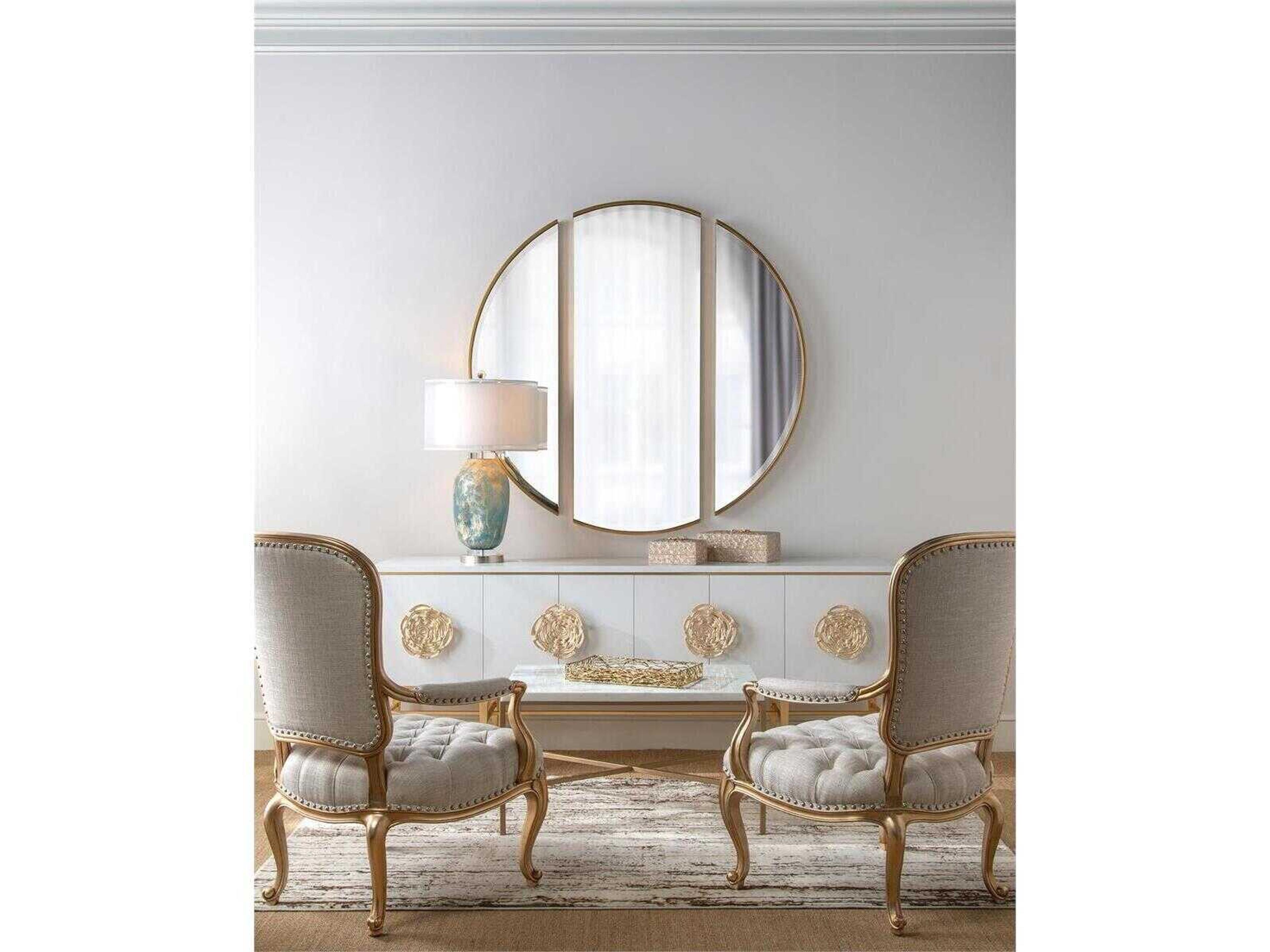 John Richard Mark McDowell Moder 84" Ash Wood Beluga Gold Sideboard