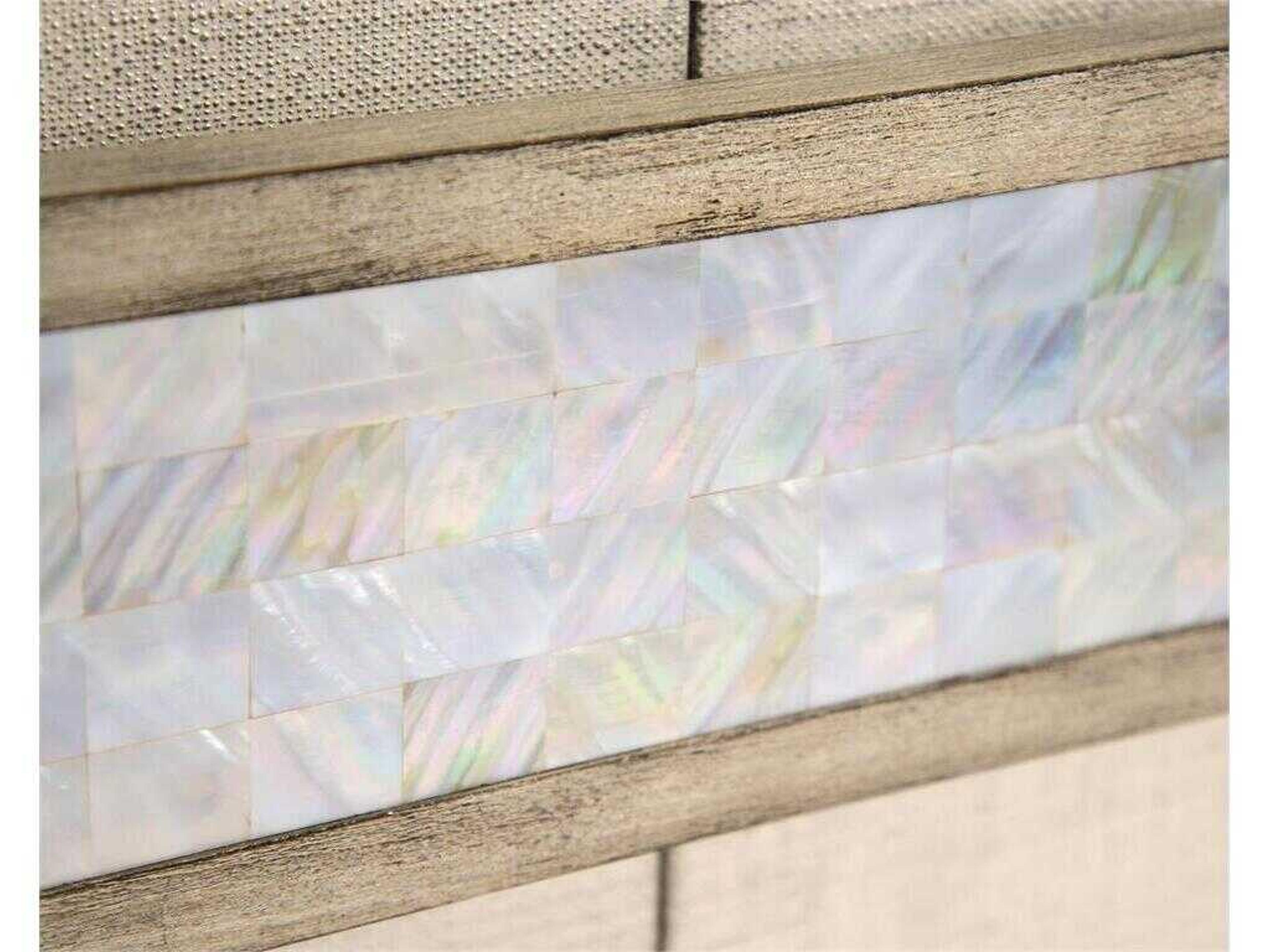 John Richard Mark McDowell Blanchet White Silver Oak Wood Accent Chest