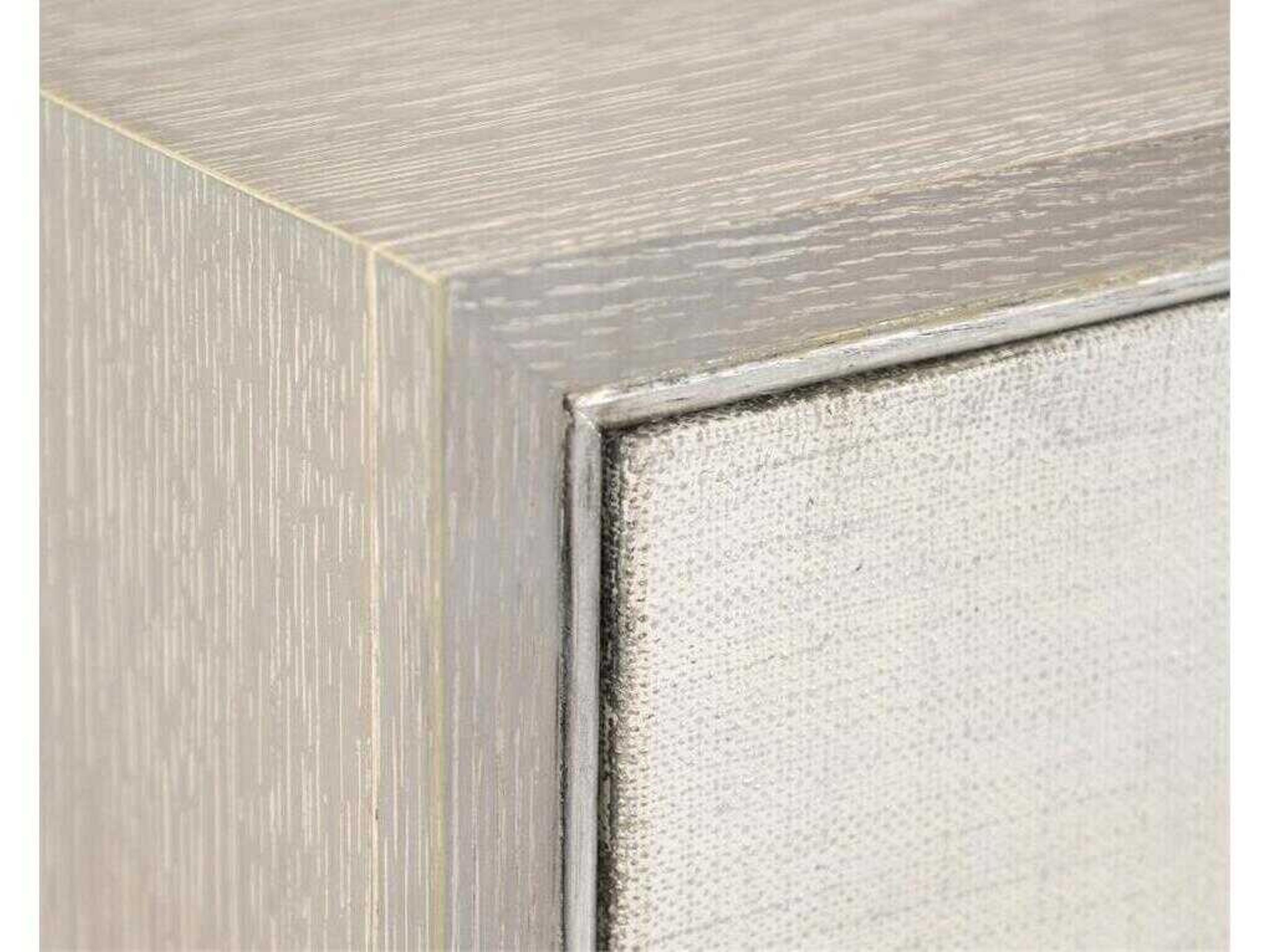 John Richard Mark McDowell Blanchet White Silver Oak Wood Accent Chest