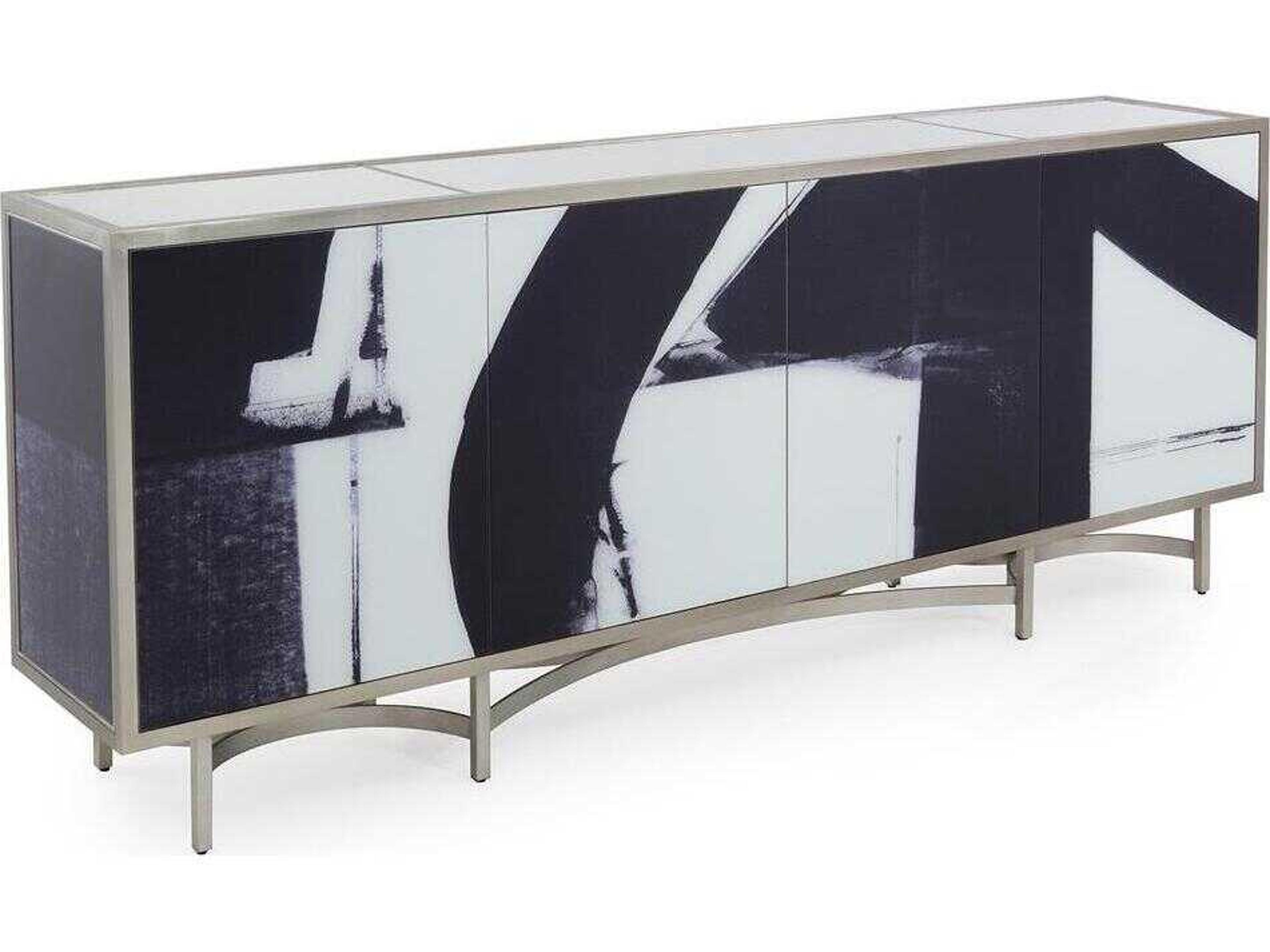 John Richard Carol Benson-Cobb Entanglement 94" Beech Wood Antiqued White Sideboard