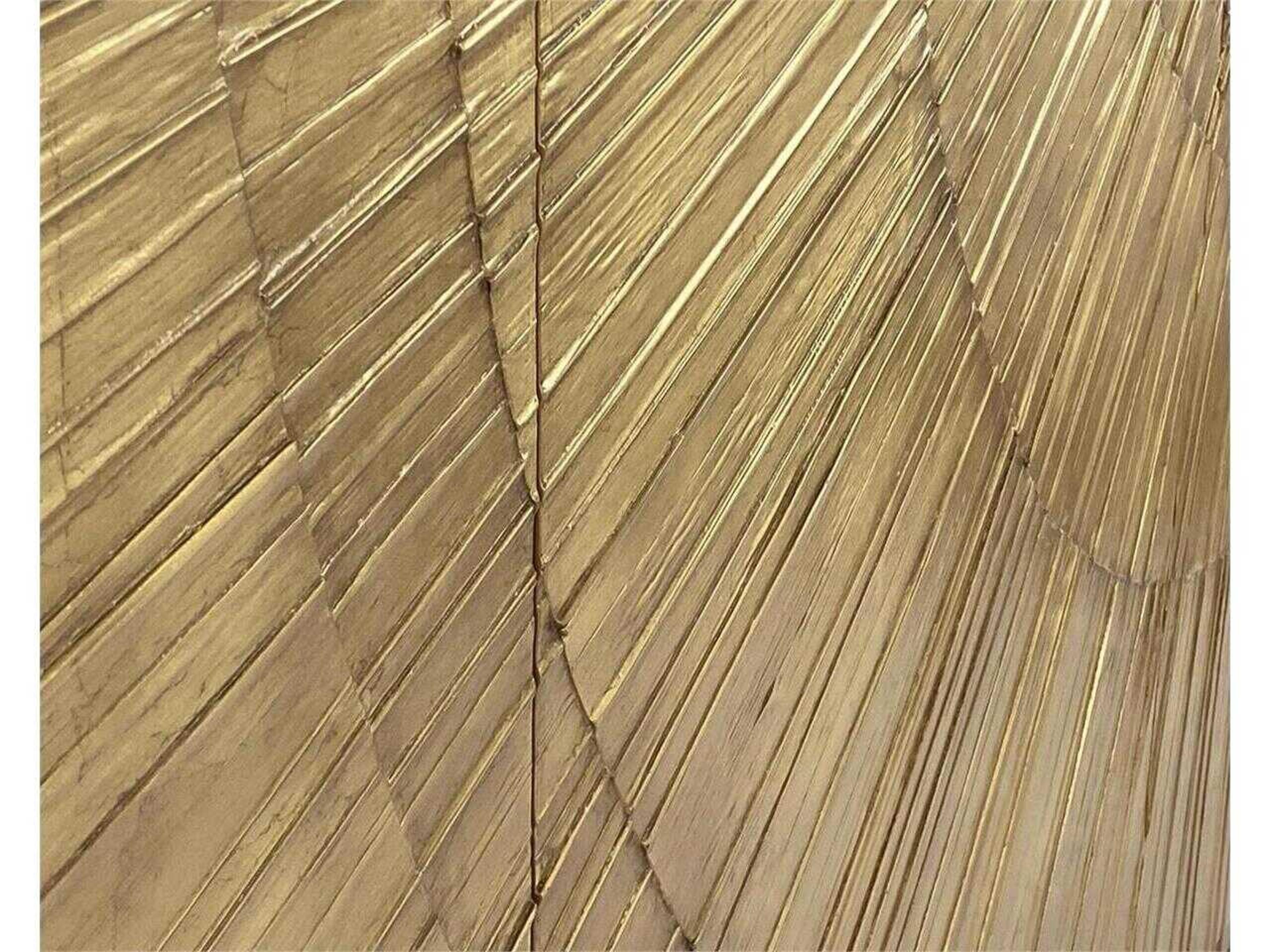 John Richard Radiate 94" Beech Wood Black Walnut Gold Coast Sideboard