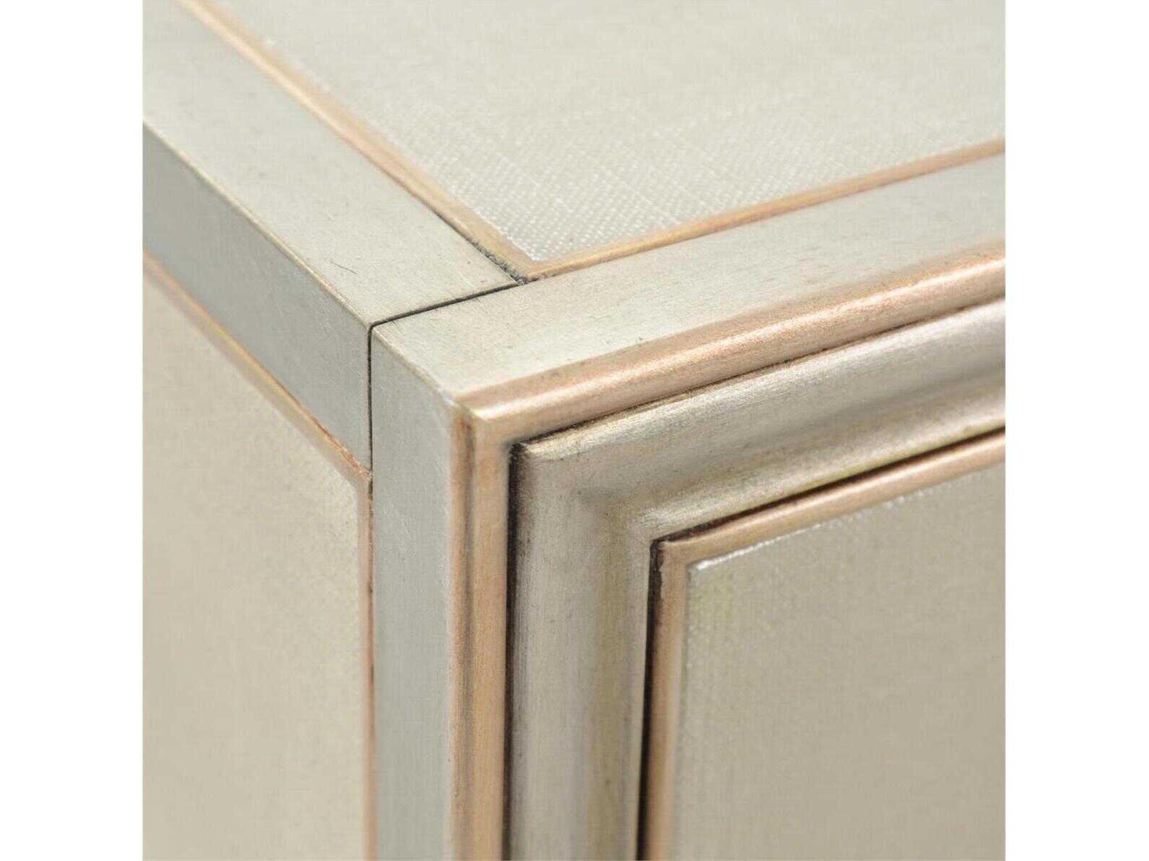 John Richard Mark McDowell Cefalu 82" Beech Wood Burnished Pewter Credenza Sideboard