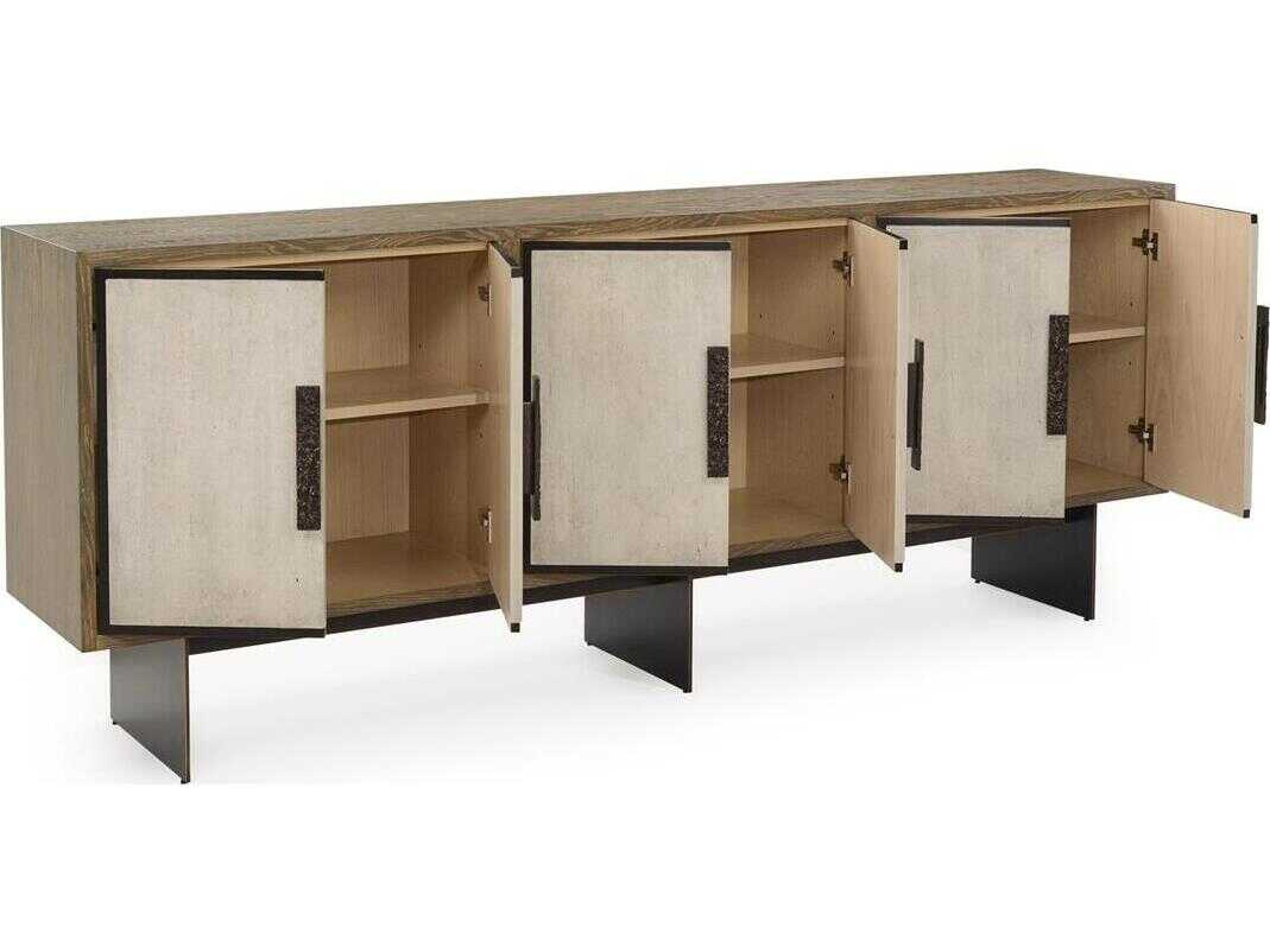 John Richard Mark McDowell Kaya 95" Beech Wood Driftwood Credenza Sideboard