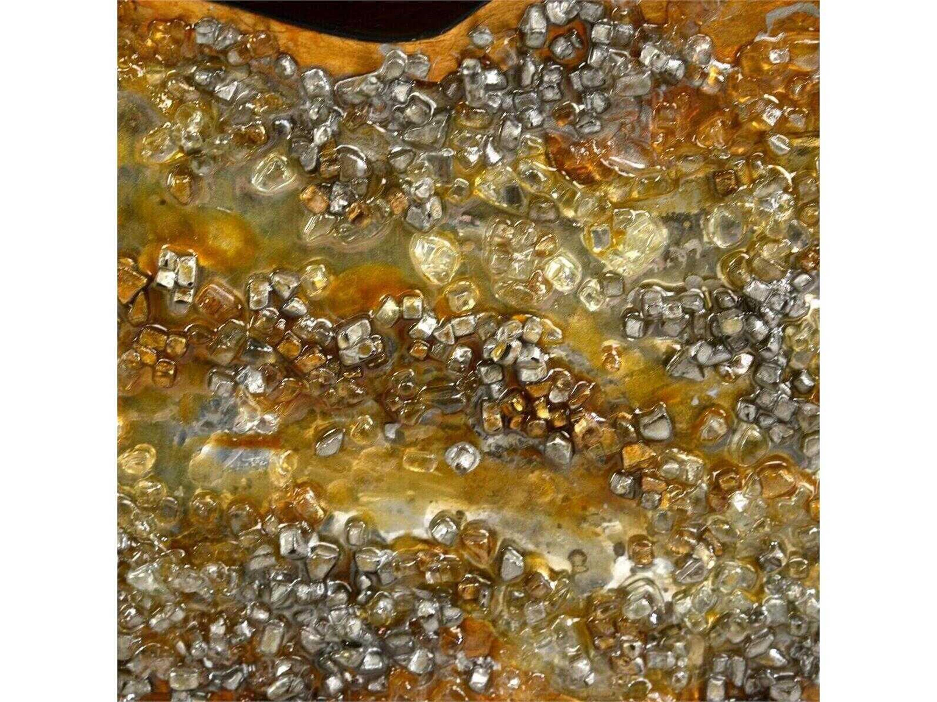 John Richard Mark McDowell Golden Valley 95" Walnut Wood Antique Gold Credenza Sideboard