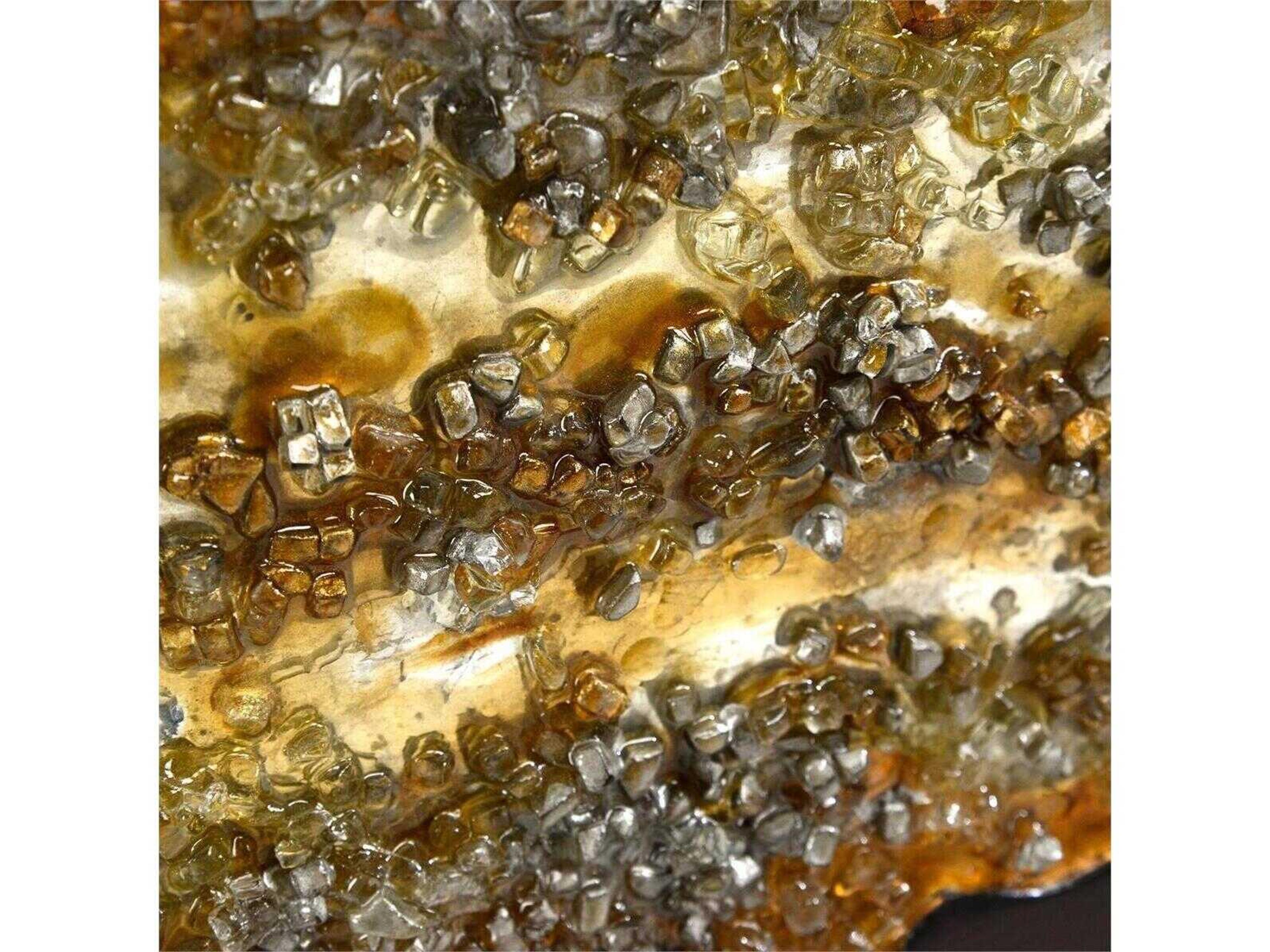 John Richard Mark McDowell Golden Valley 95" Walnut Wood Antique Gold Credenza Sideboard